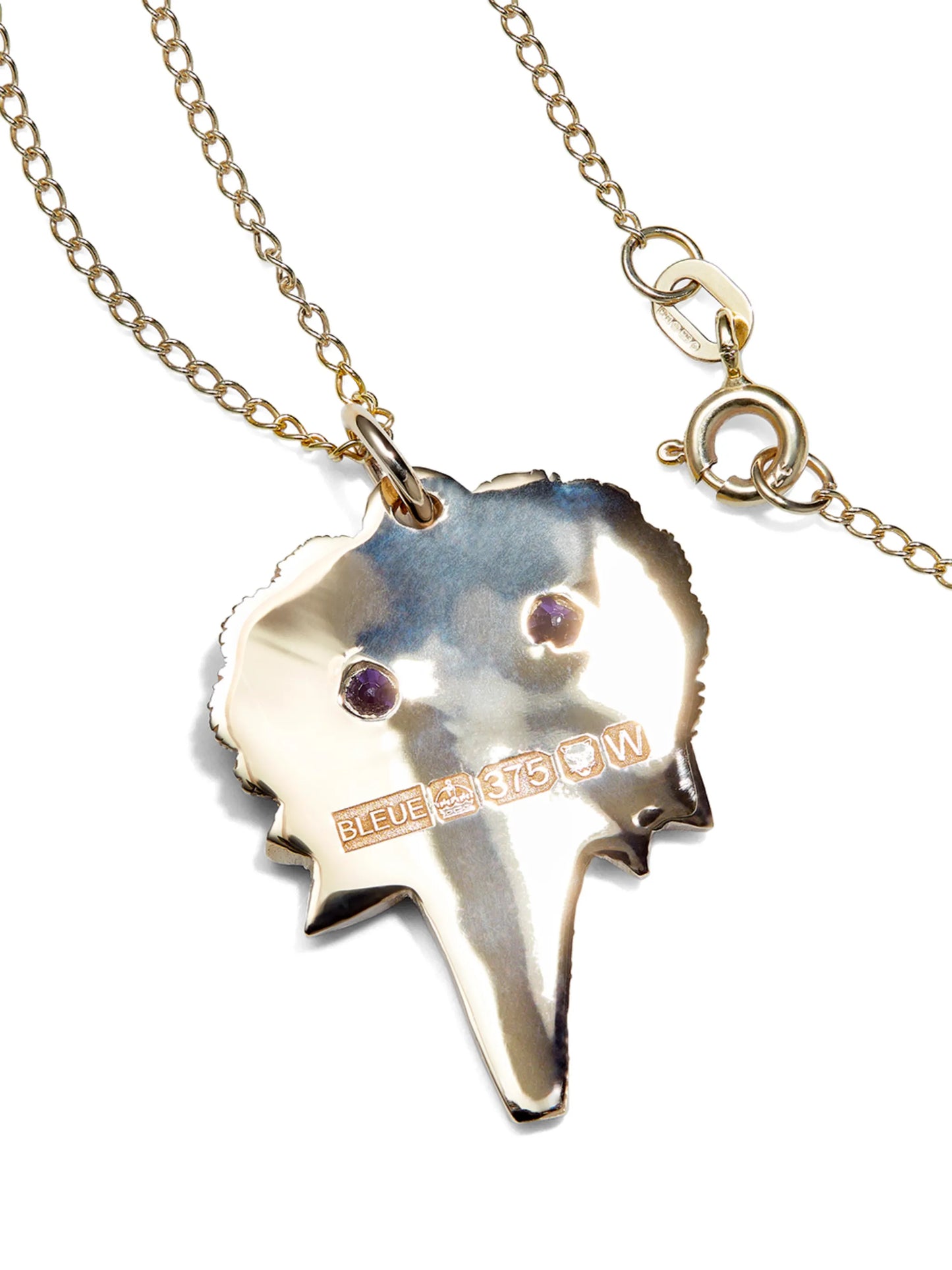 9kt yellow gold The Bouquet sapphire necklace