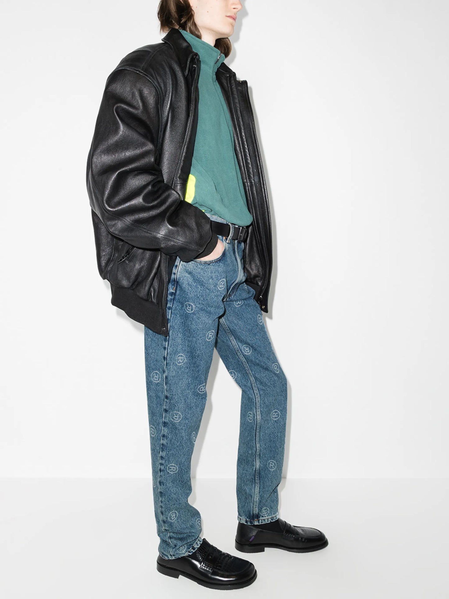 logo-print straight-leg jeans