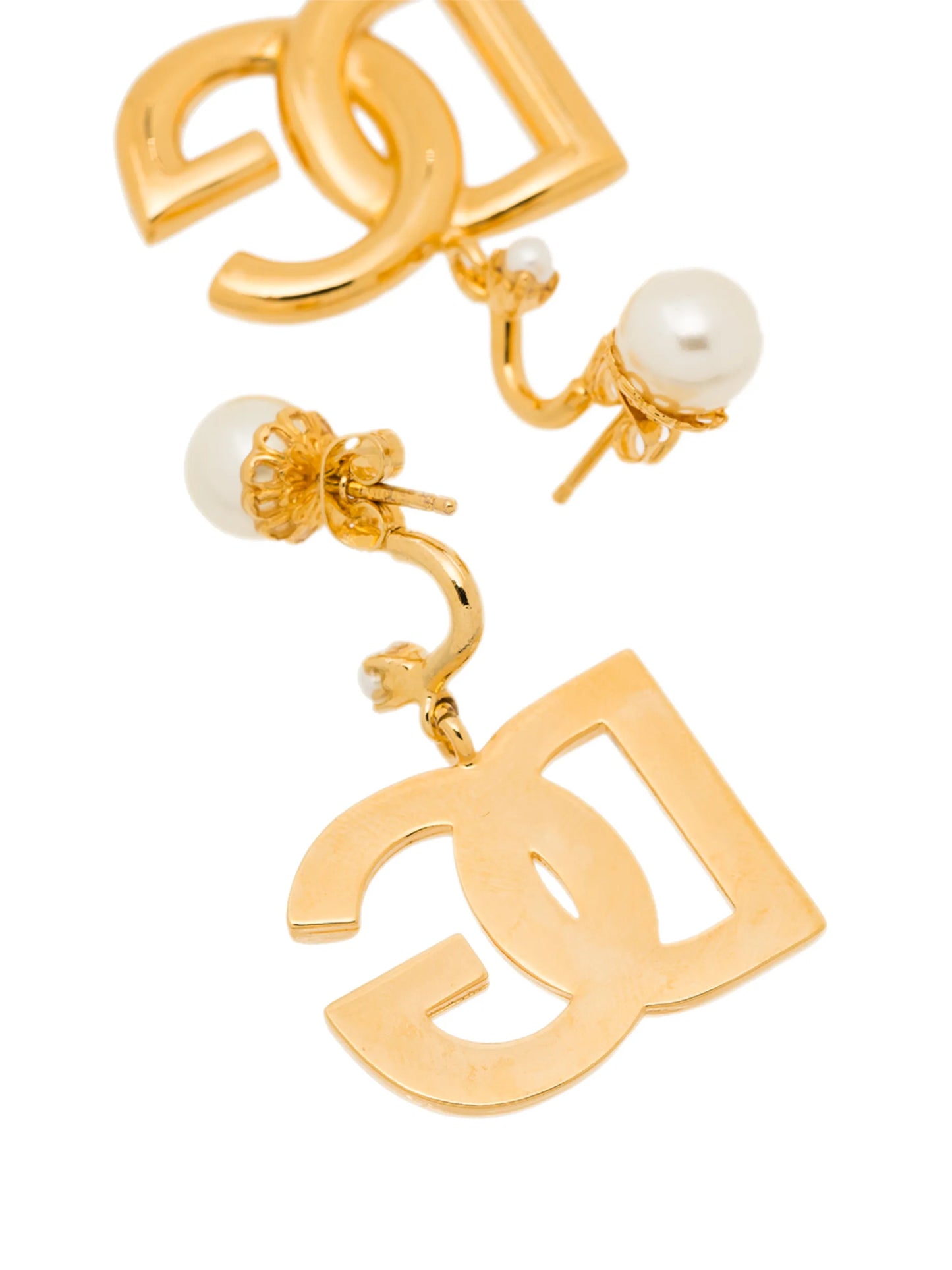 DG pearl-drop earrings