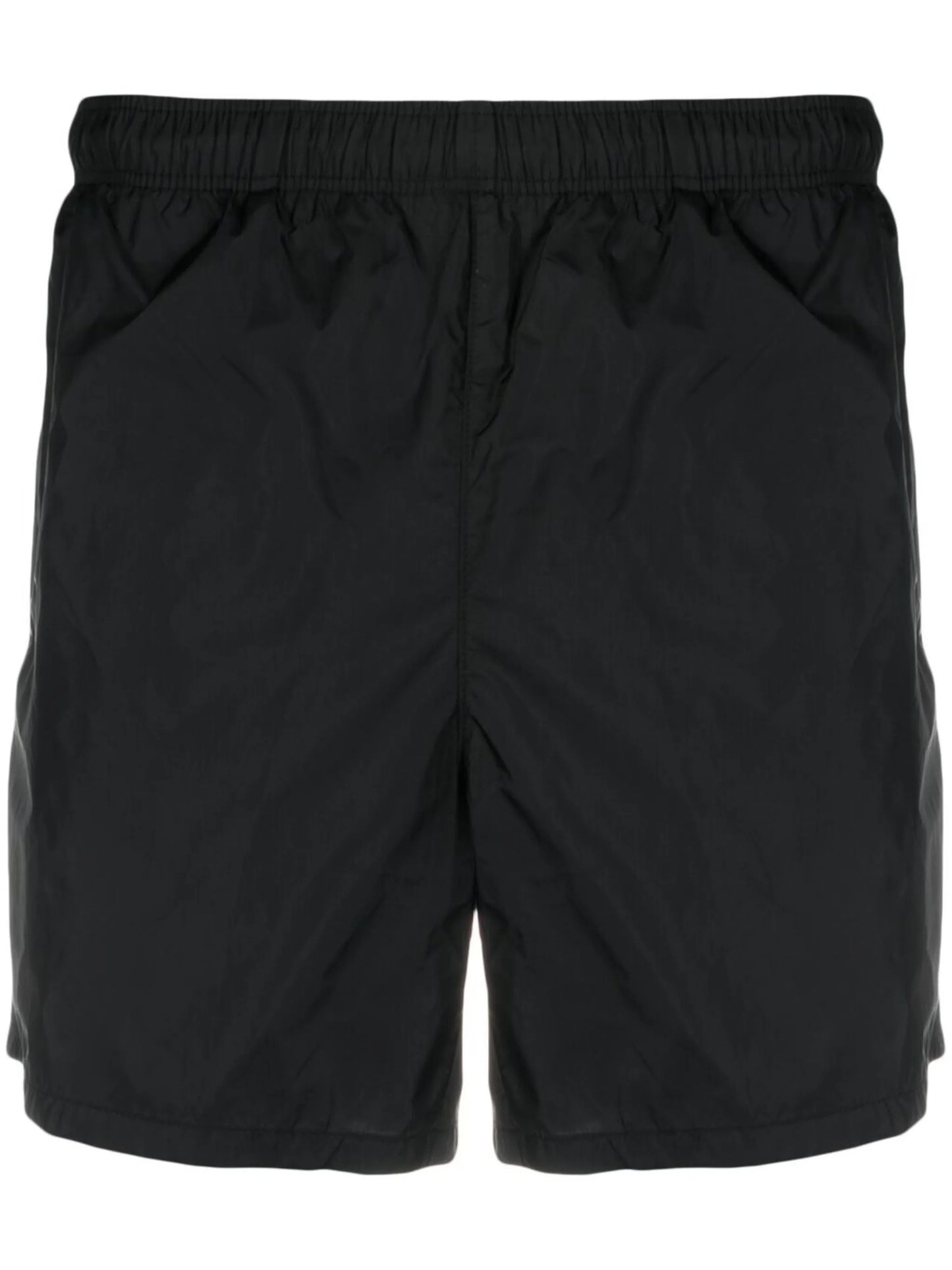 straight-leg elasticated shorts