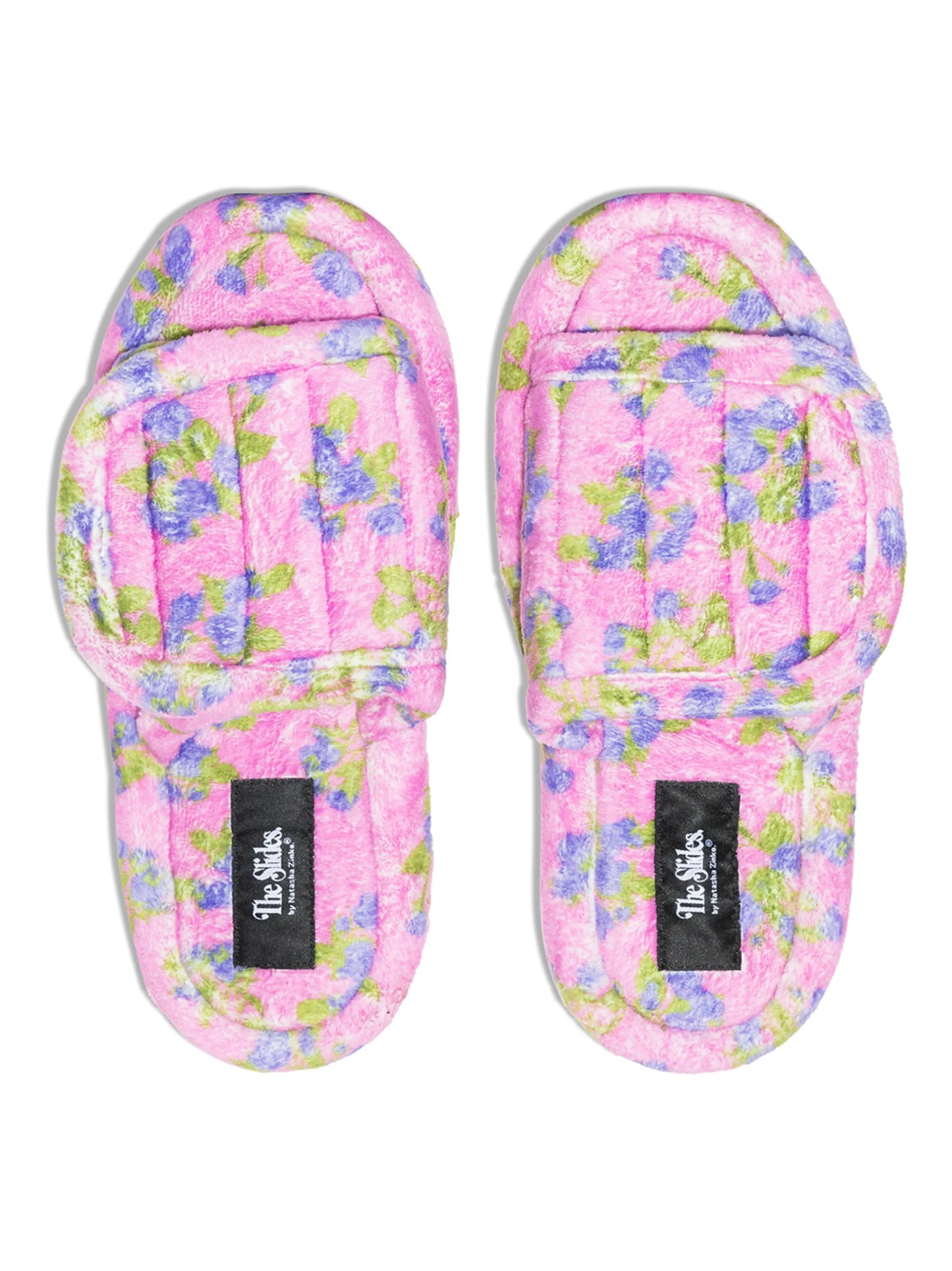 floral-embroidered slides