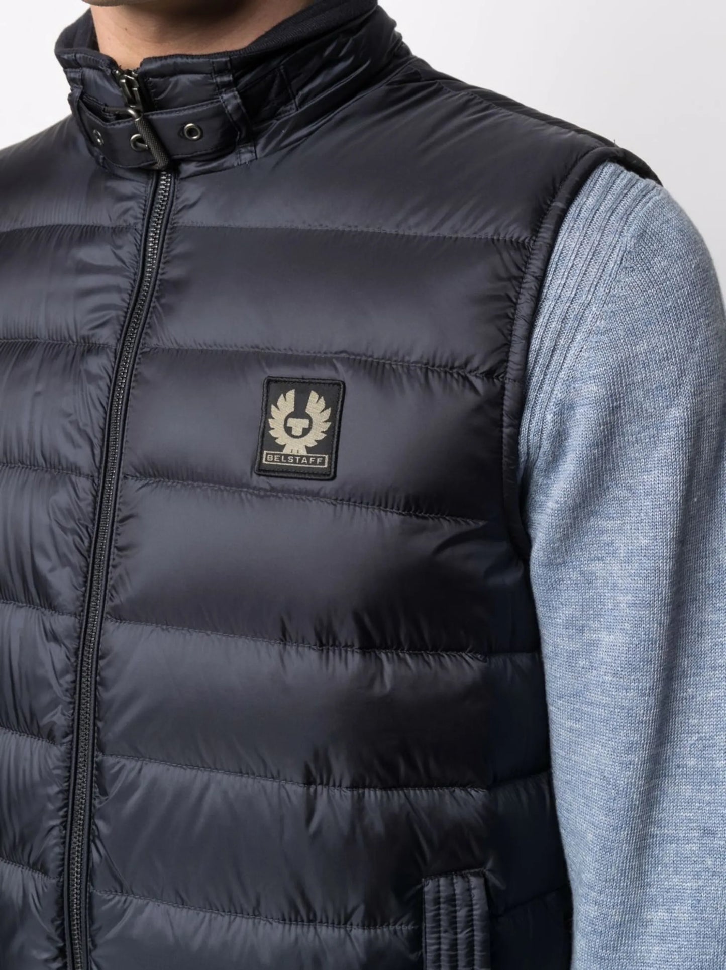 logo-patch padded gilet