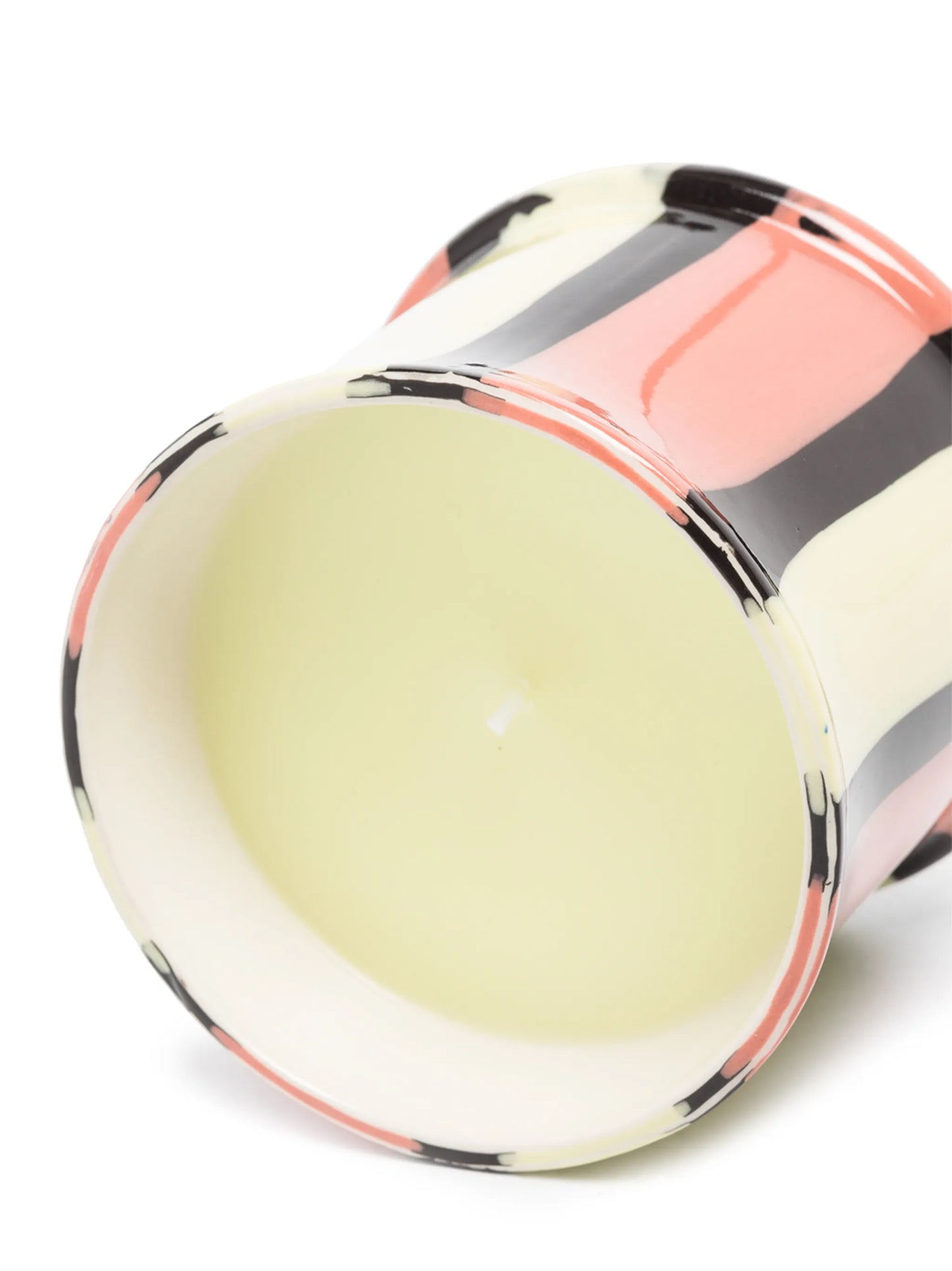 vertical-stripe scented candle