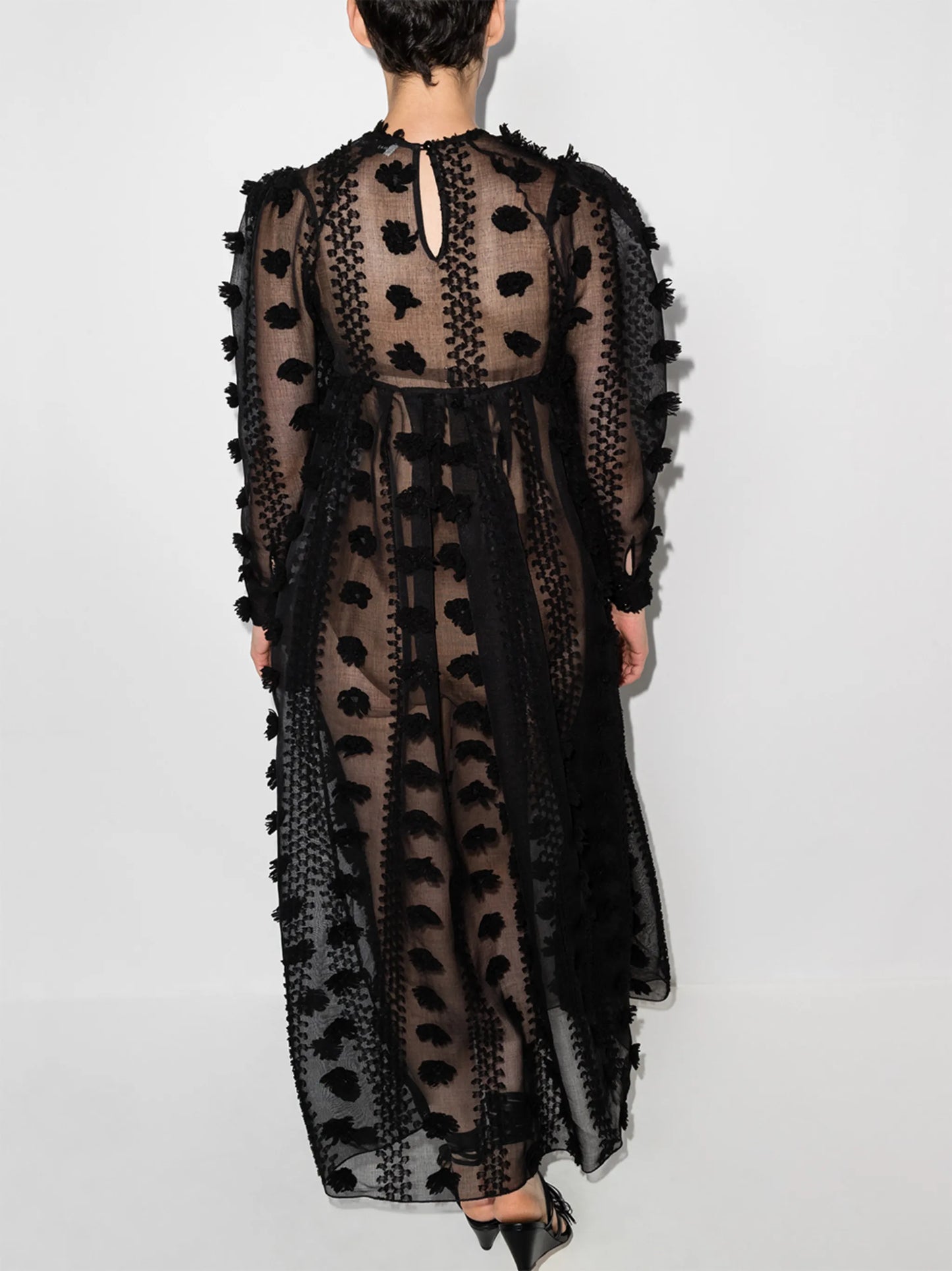 Aline semi-sheer maxi dress