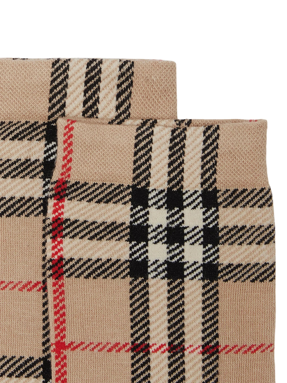 Vintage check intarsia-knit socks