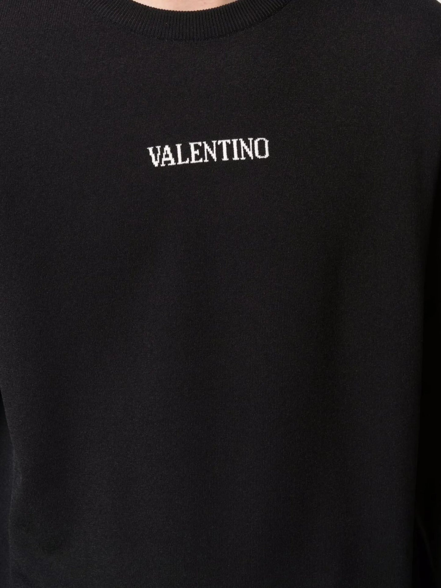 logo-intarsia jumper