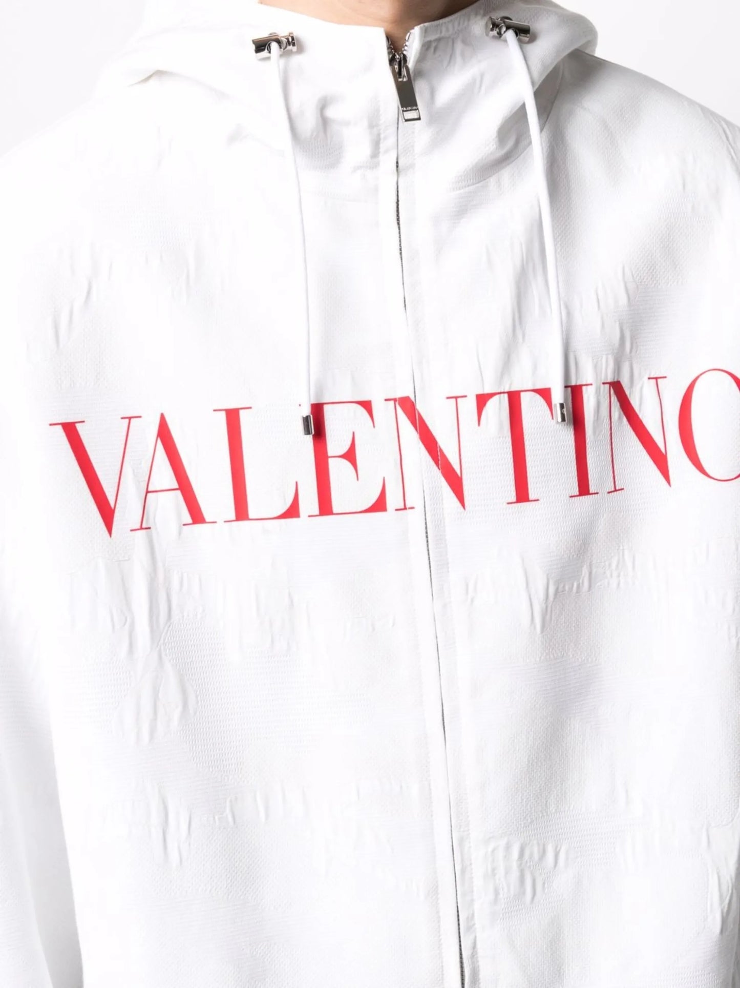logo-print hooded jacket