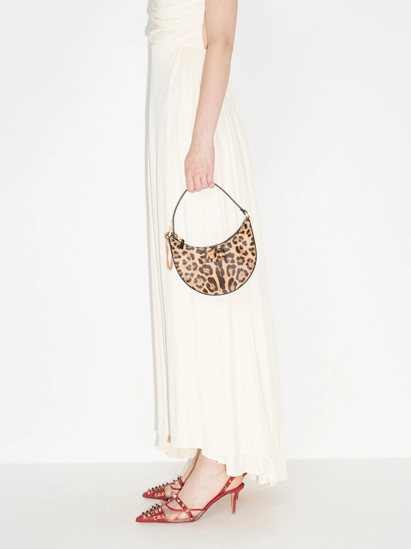 Rockstud-embellished pointed-toe pumps