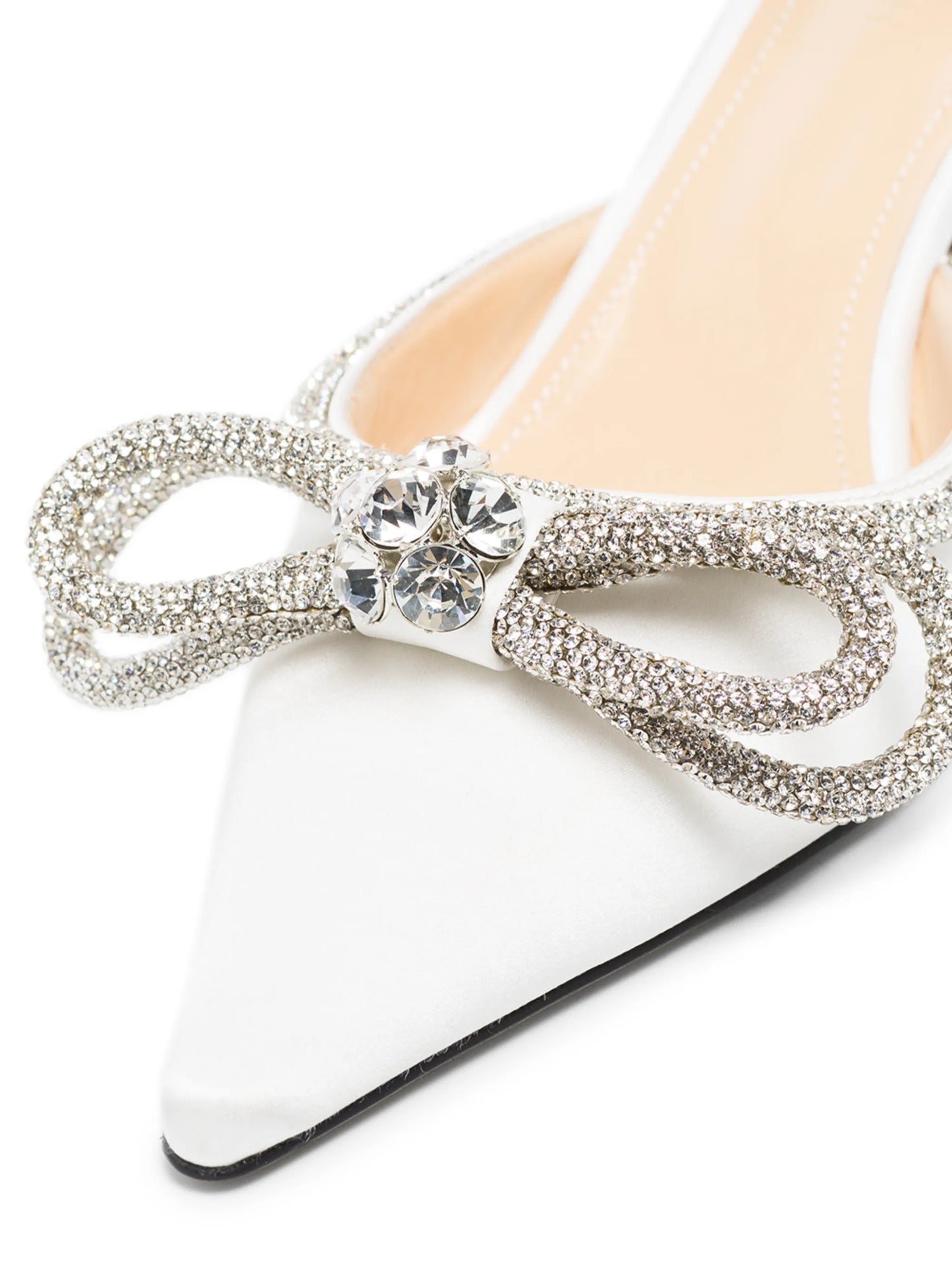 Double Bow 65mm leather pumps