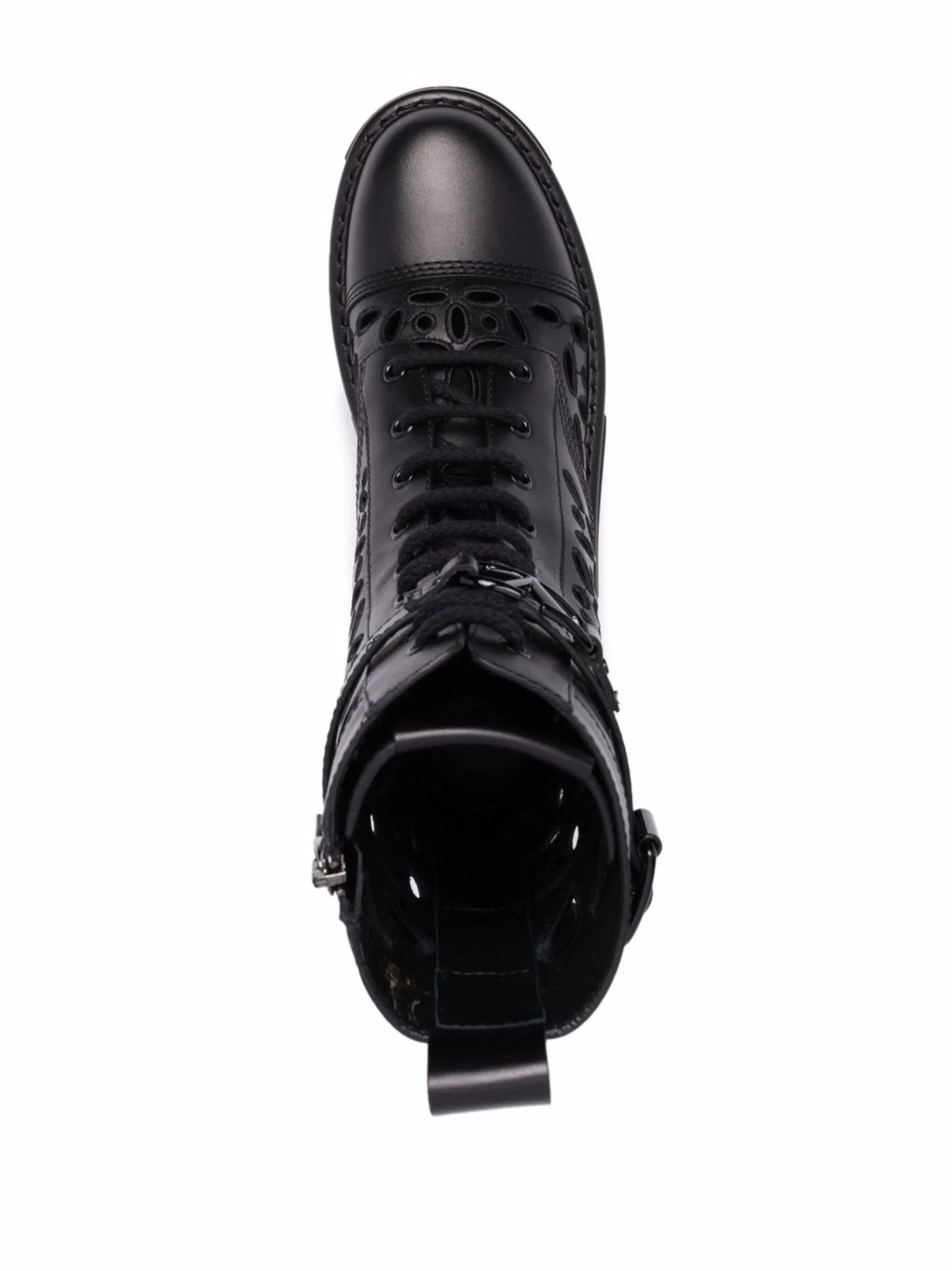 laser-cut combat boots