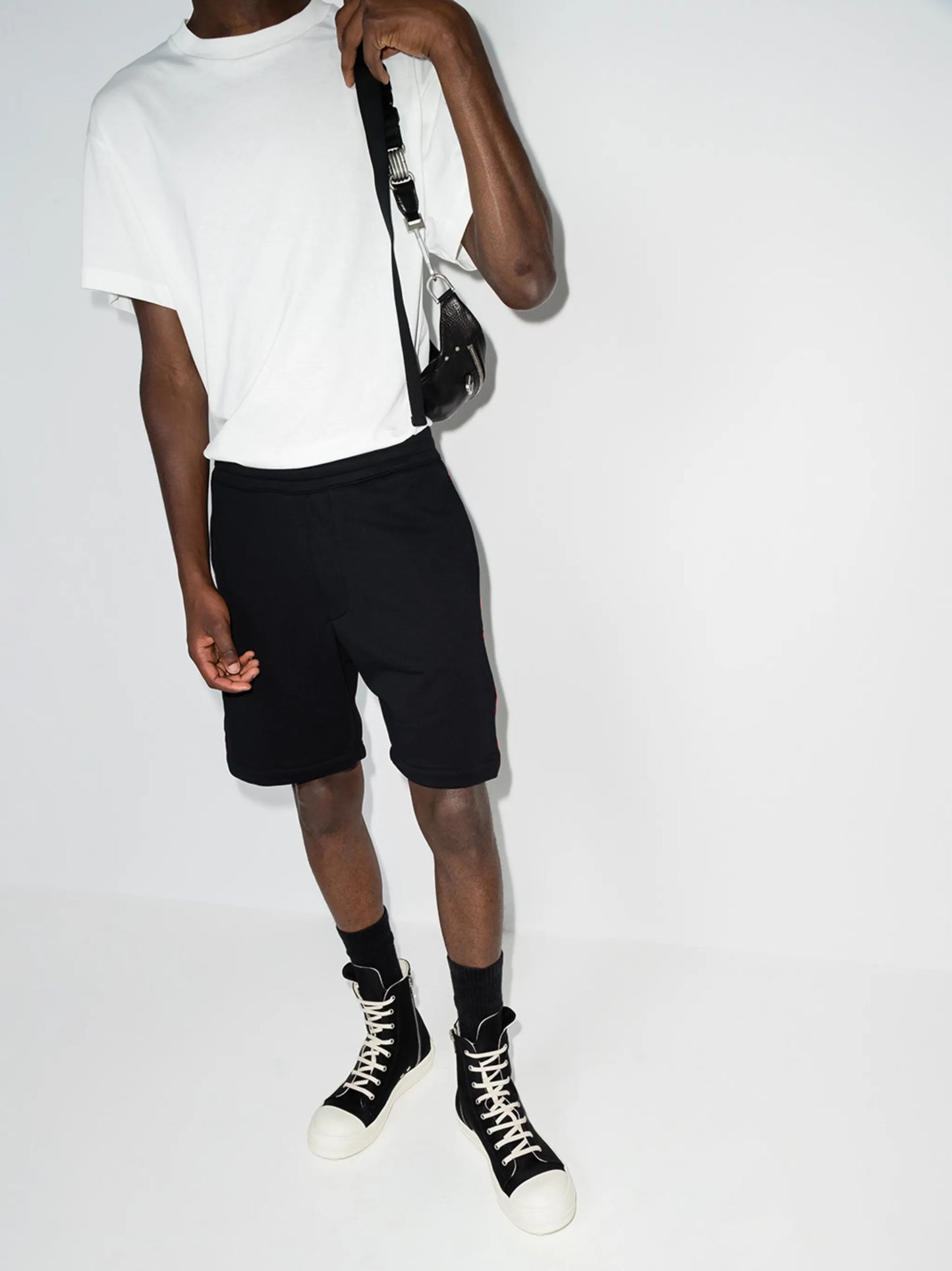 logo tape track pants