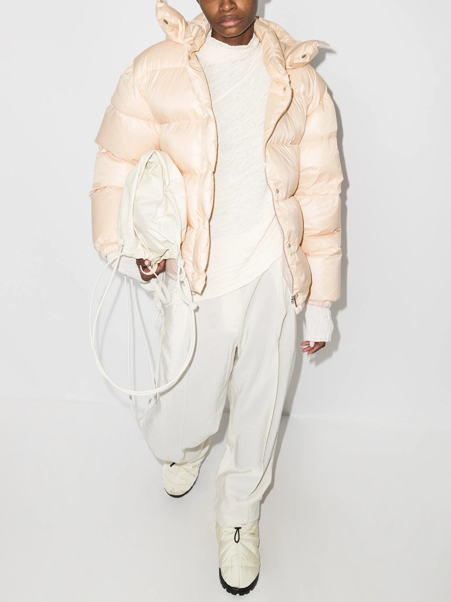 logo panel puffer jacket