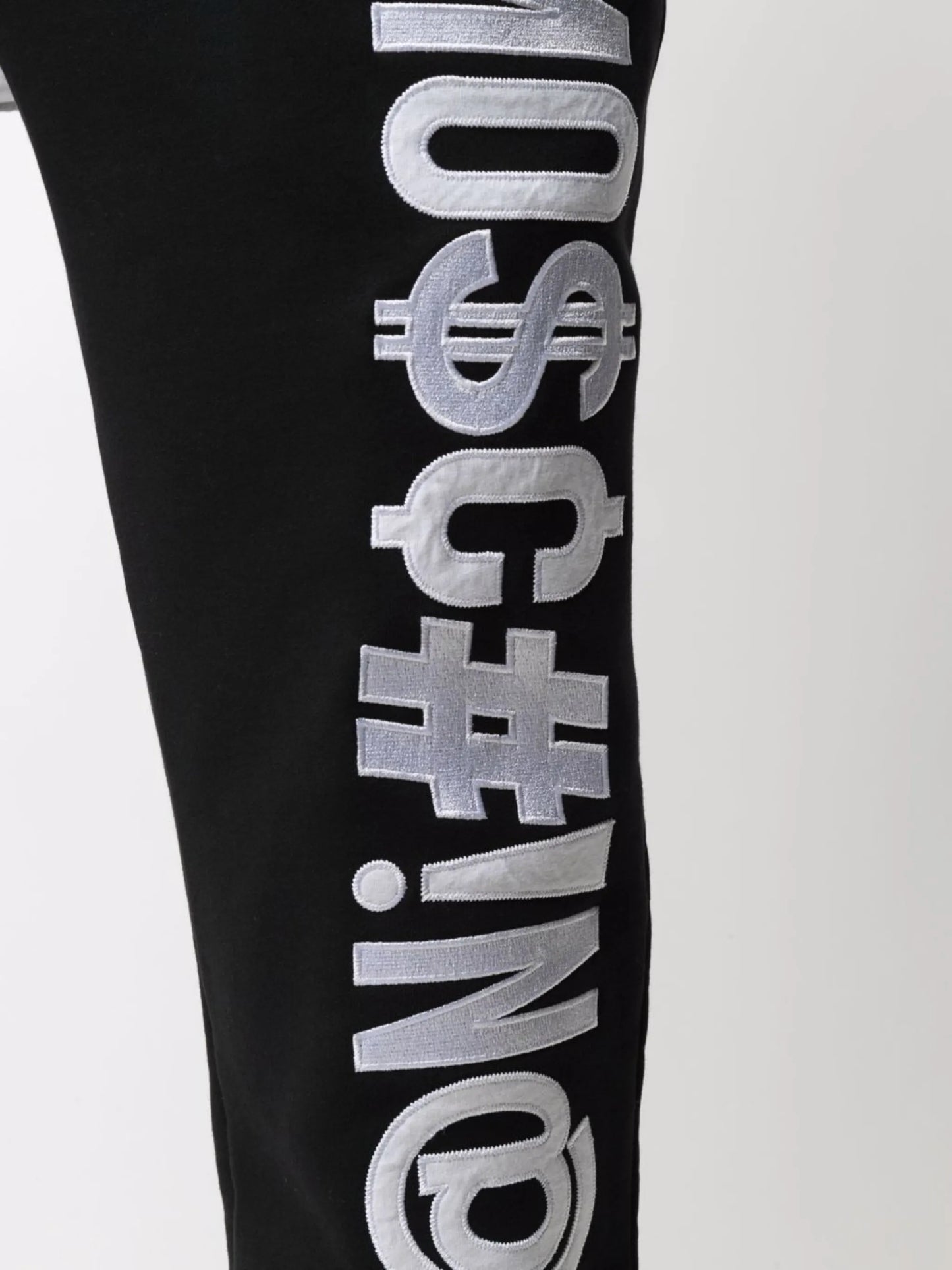 Symbols logo-embroidered fleece track pants
