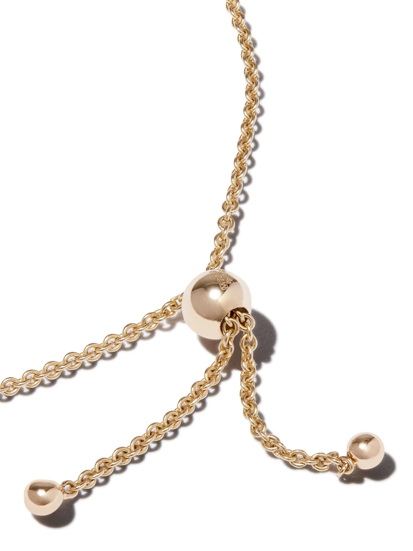 14kt yellow gold curb-chain bracelet