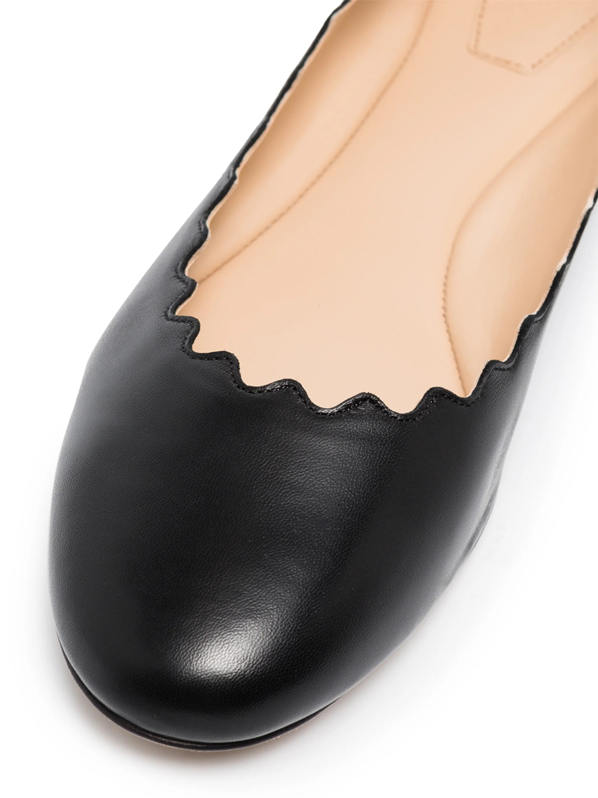 Lauren leather ballerina shoes