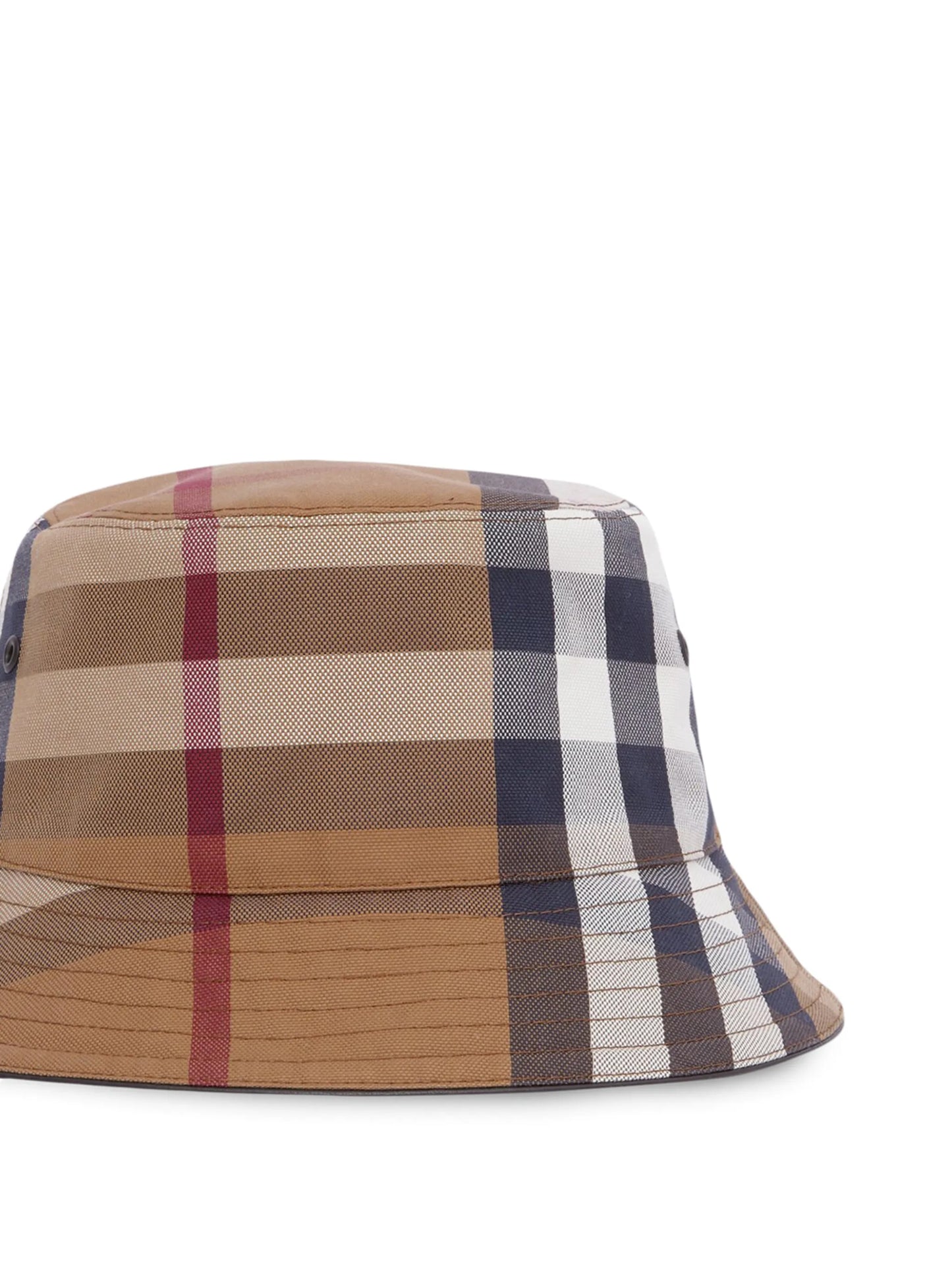 check cotton-canvas bucket hat