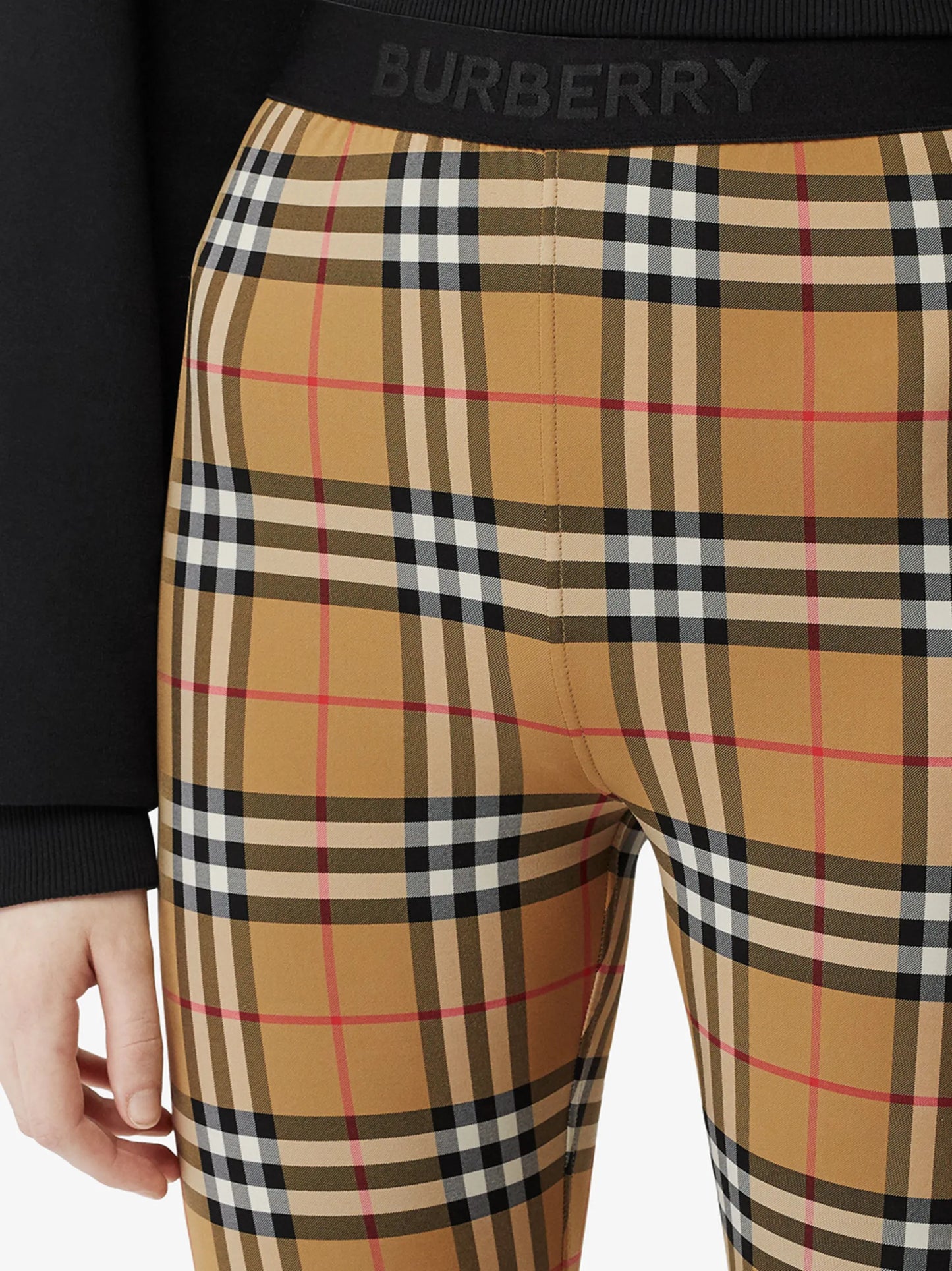 Vintage check logo leggings