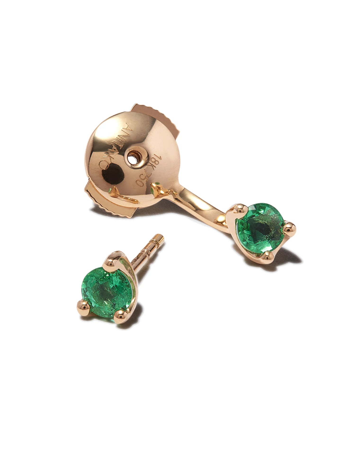 18kt yellow gold Orbit emerald single earring