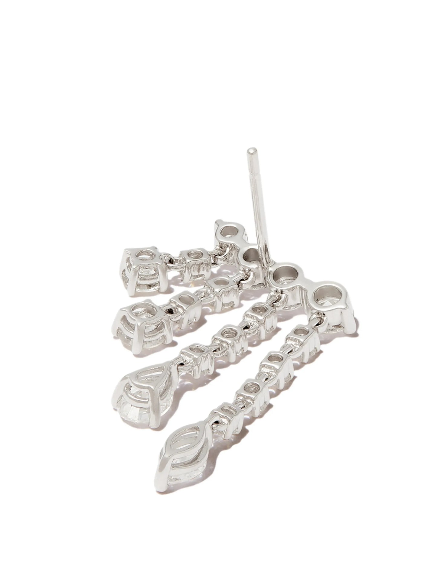 18kt white gold drop diamond earrings