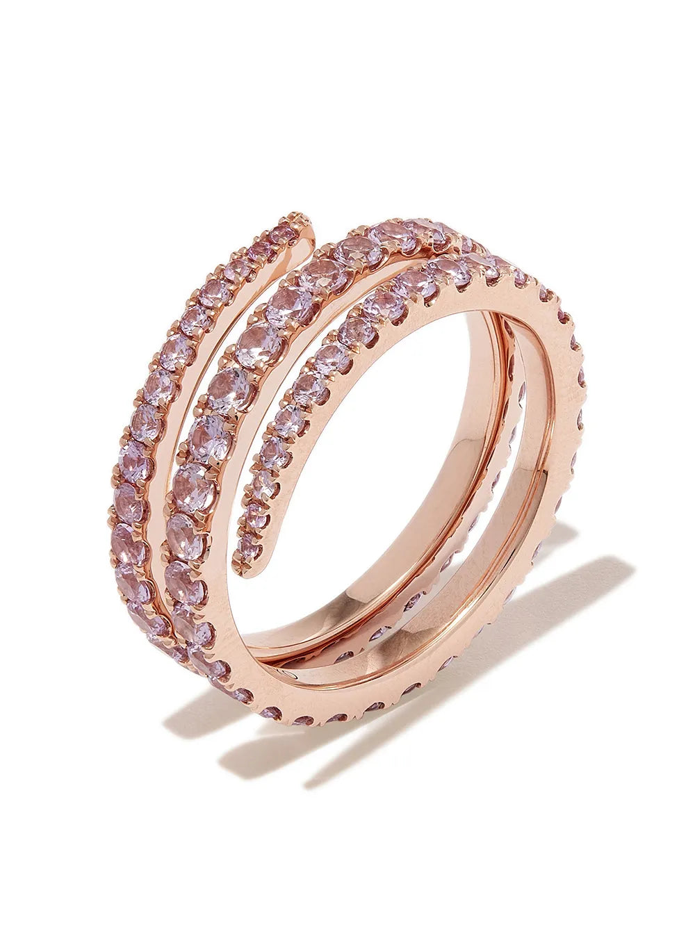 18kt yellow gold Coil diamond ring
