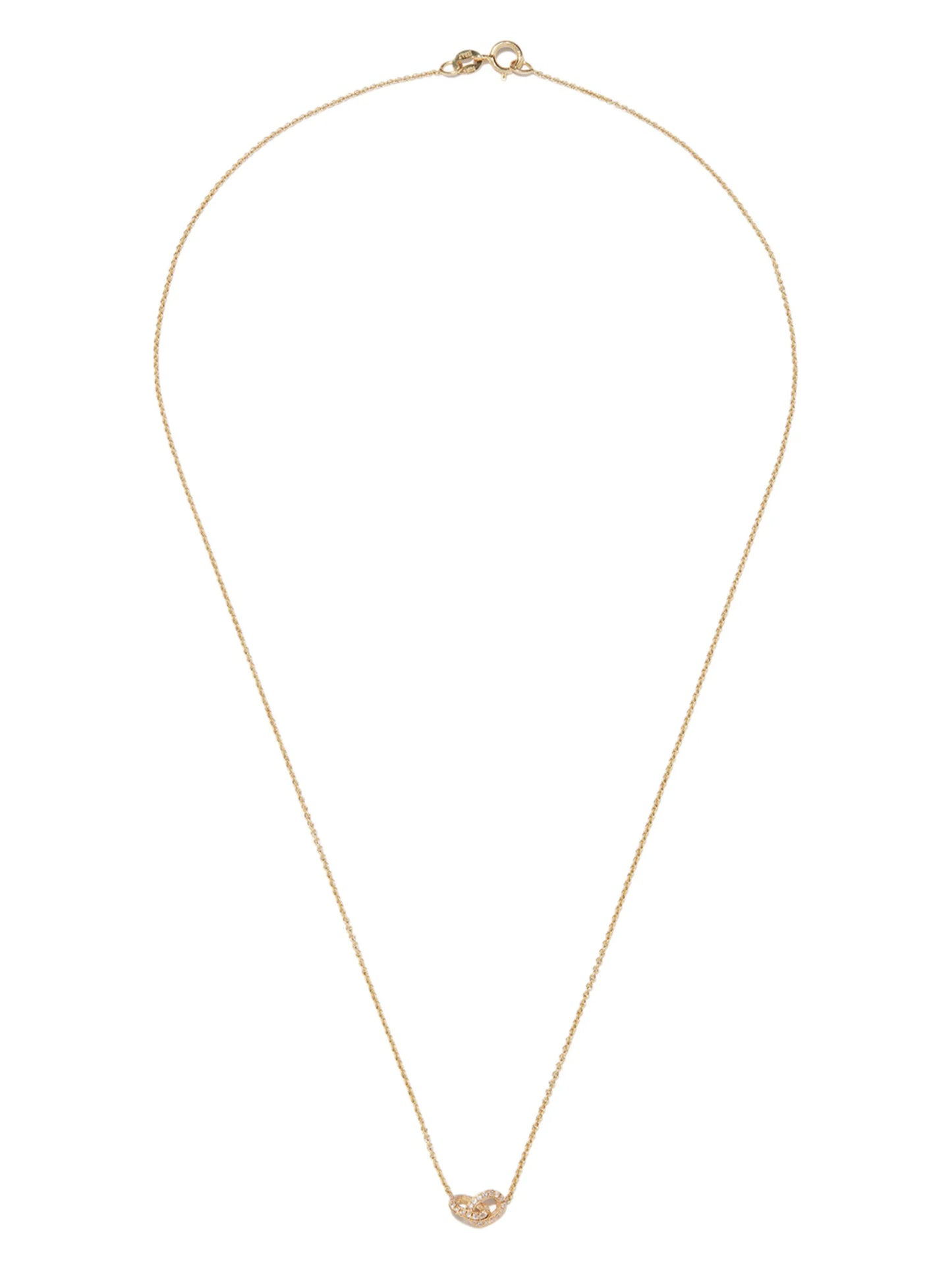18kt yellow gold linked diamond necklace
