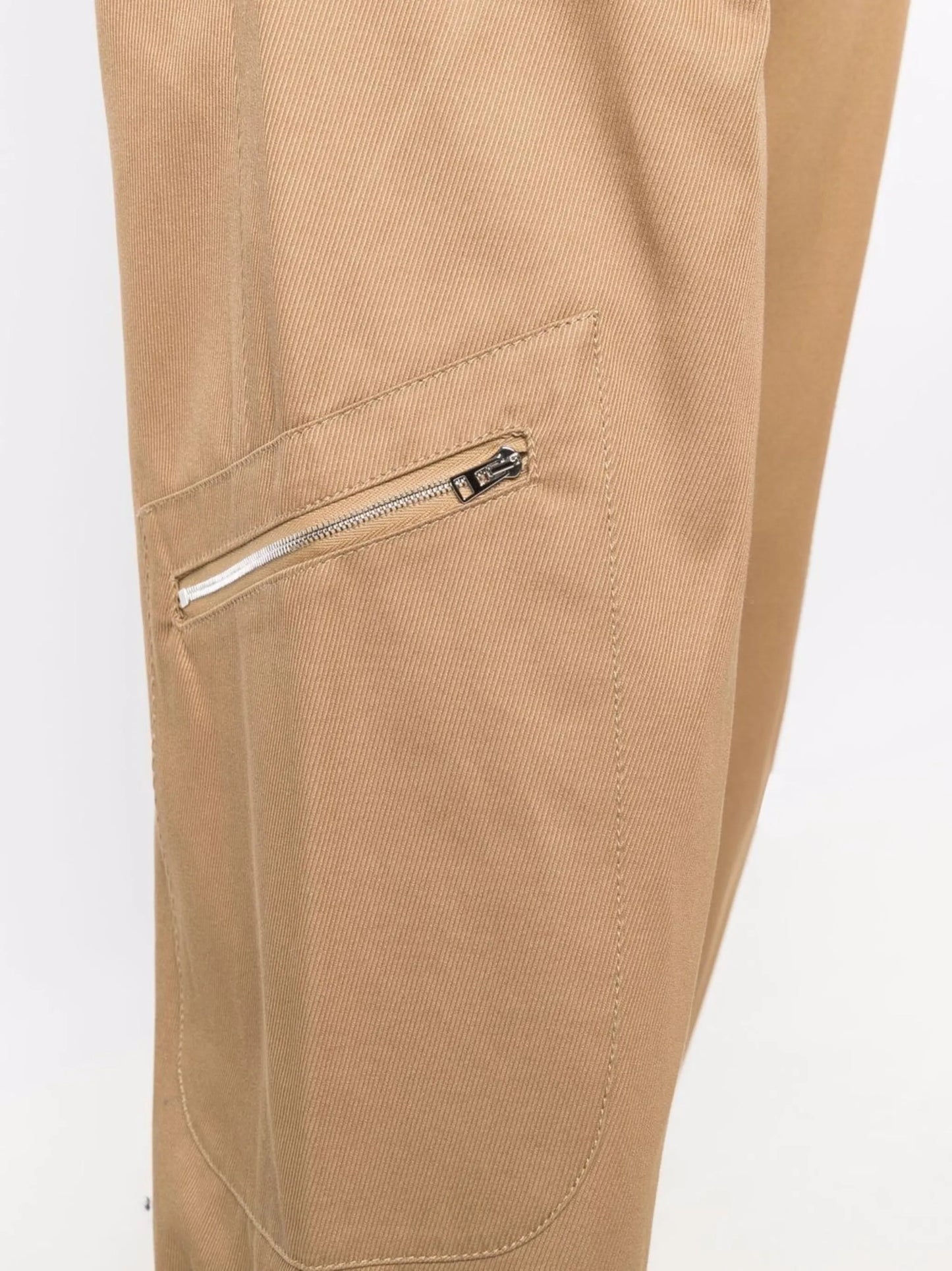 high-waist cargo trousers