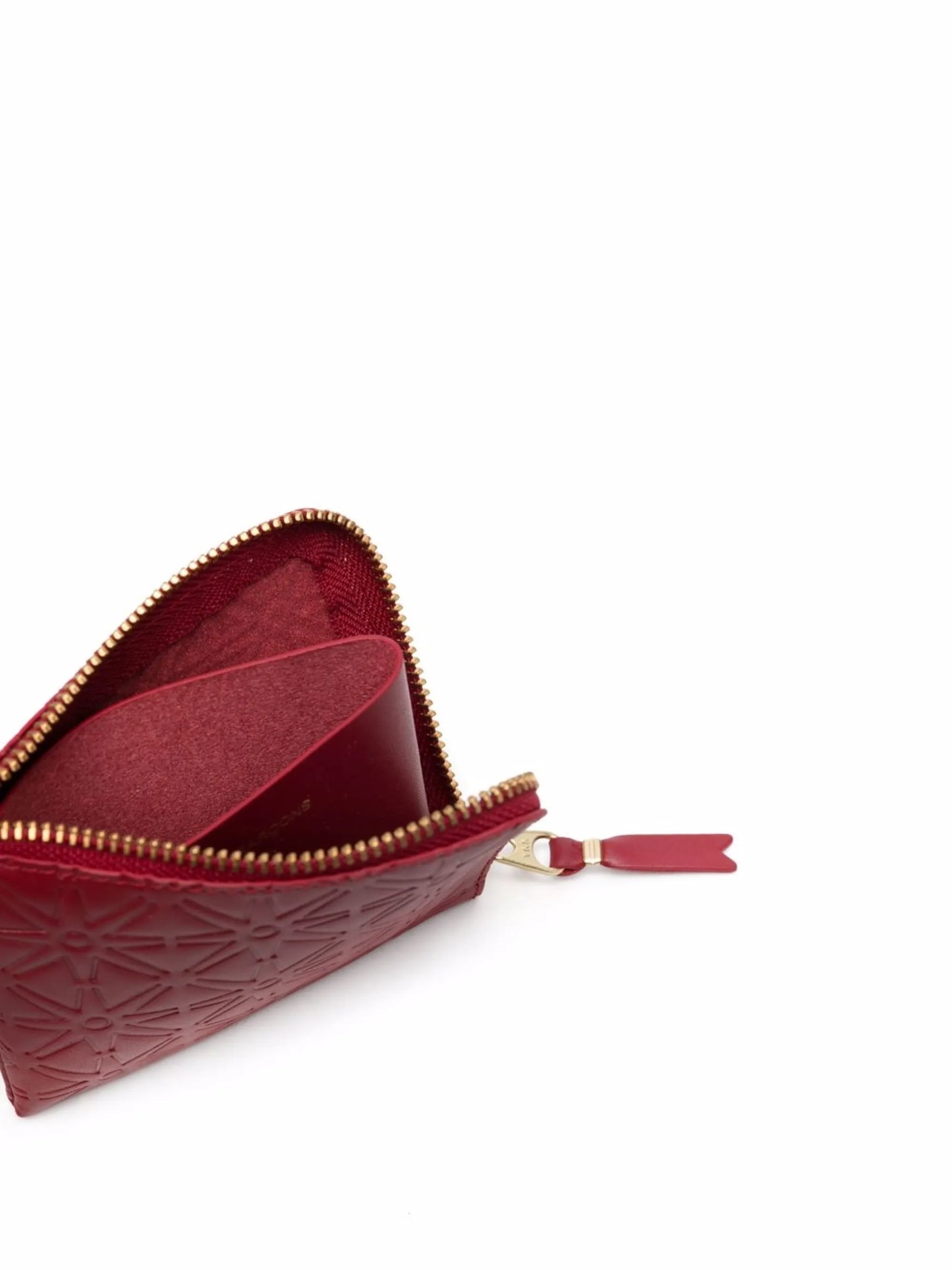 embossed zipped wallet