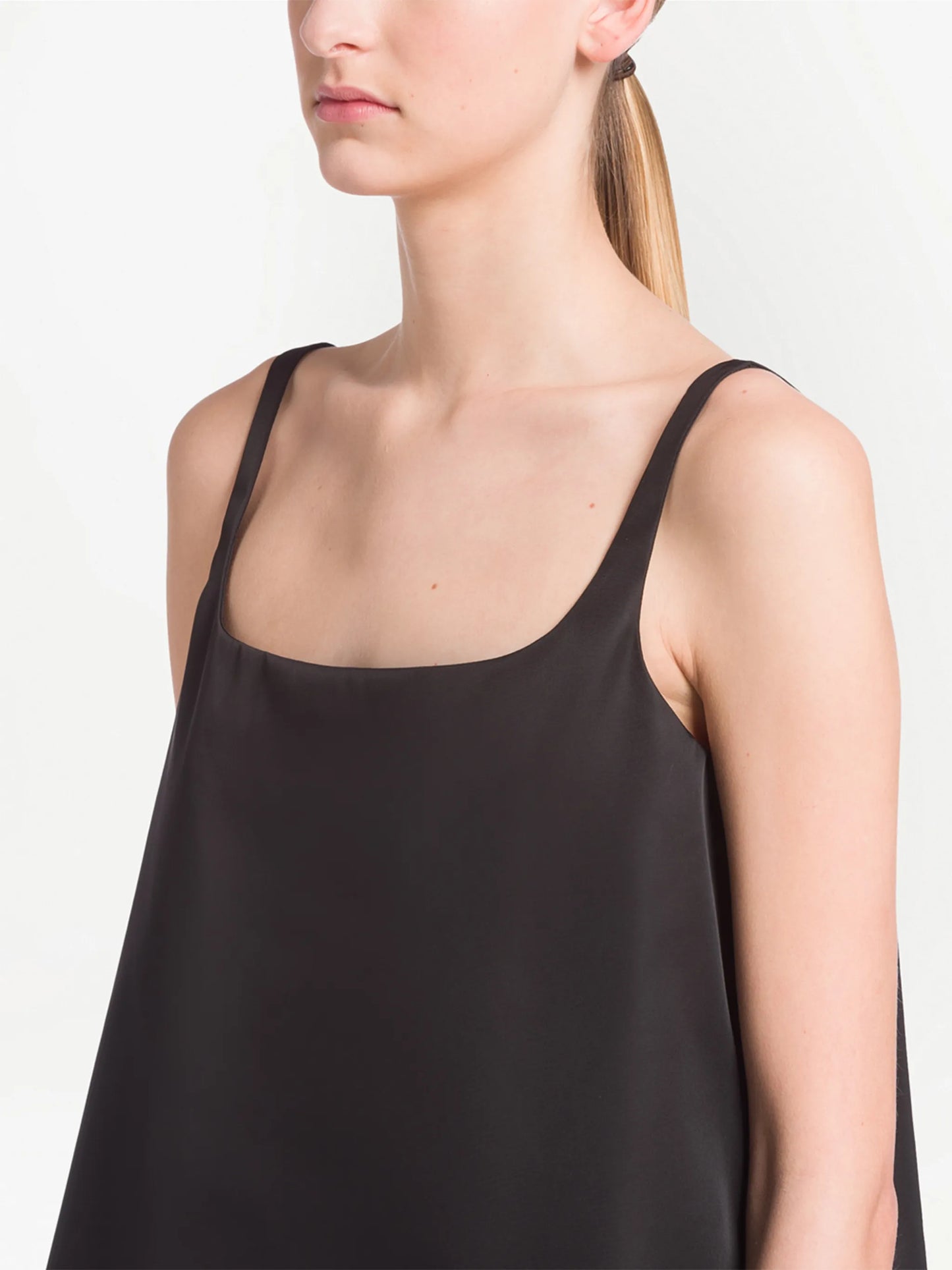 logo-plaque sleeveless dress