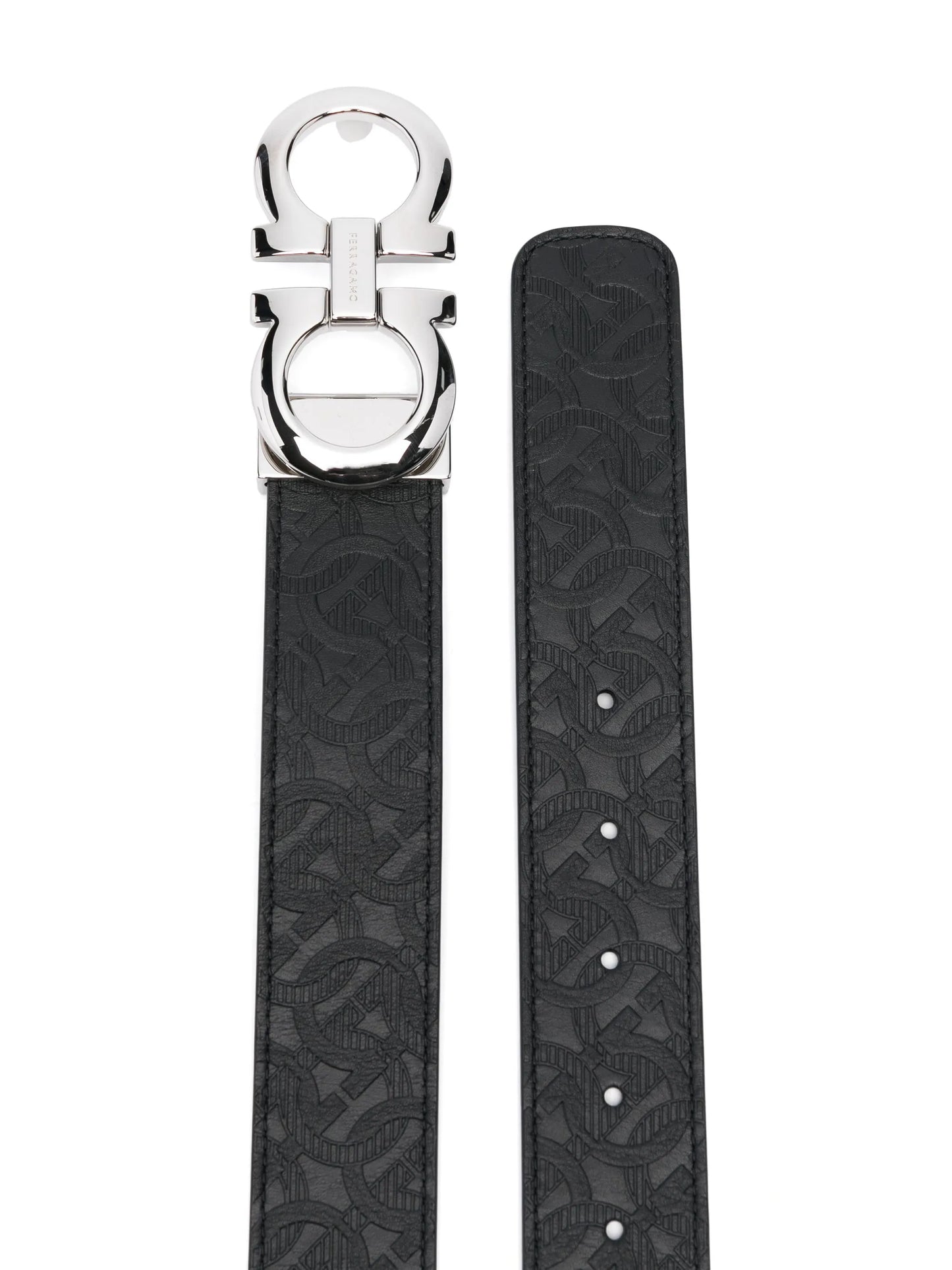 embossed Gancini belt