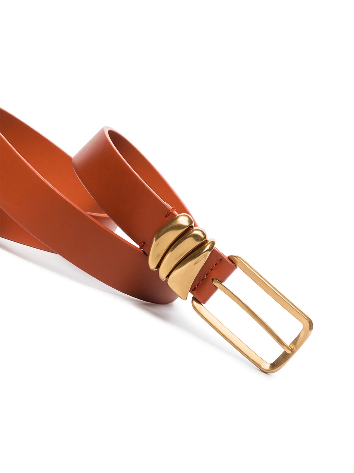 metal-loops leather belt