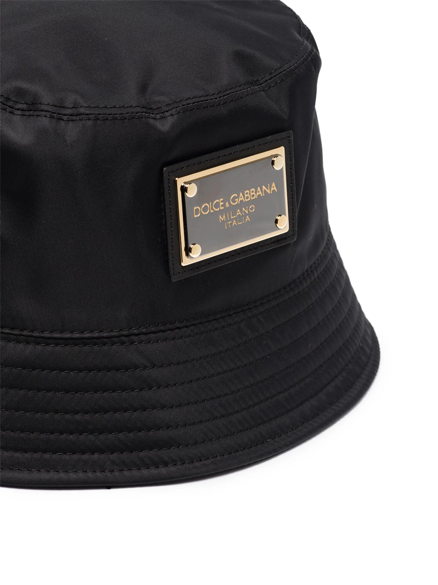 logo plaque bucket hat