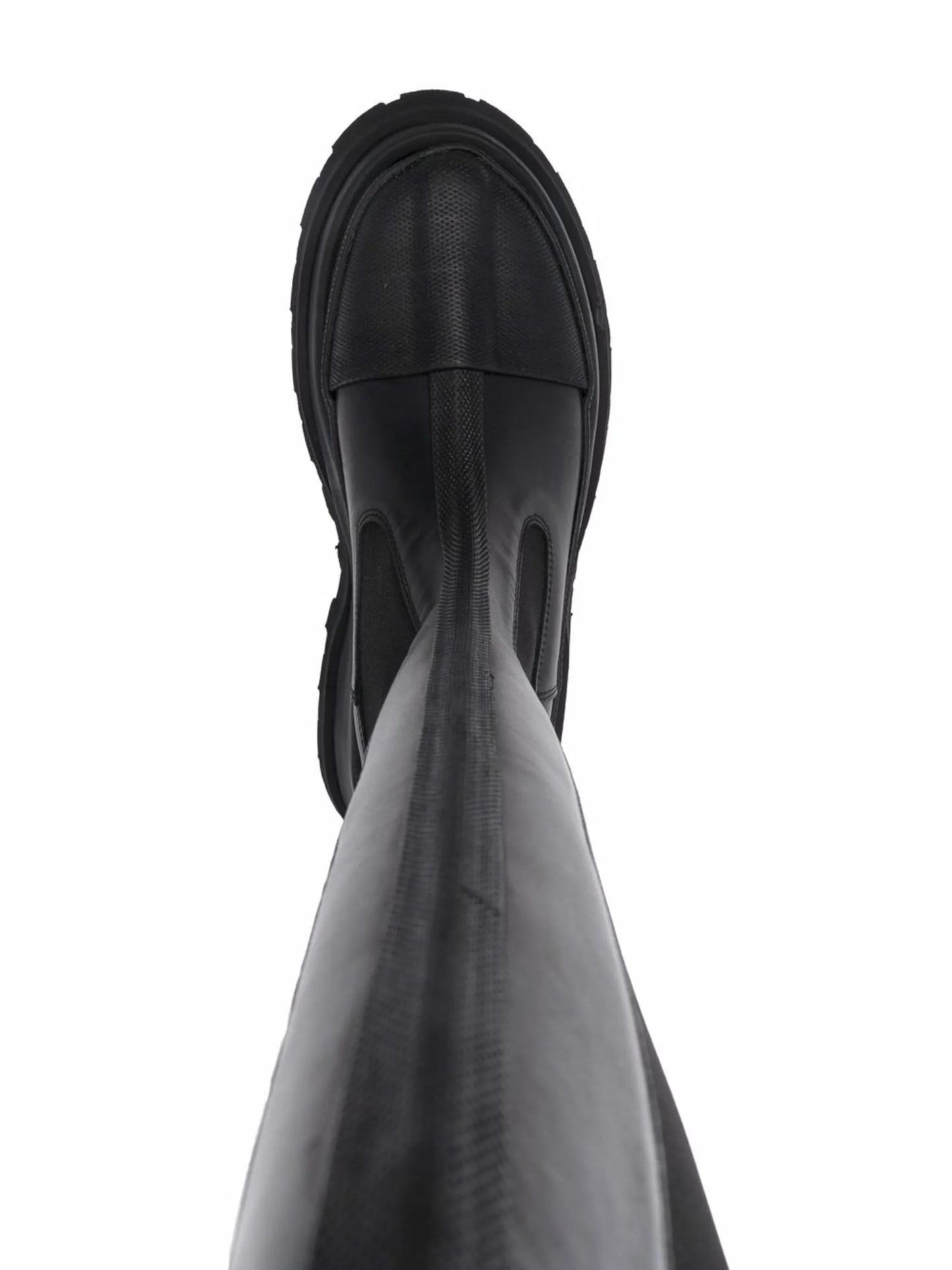 knee-length Chelsea boots