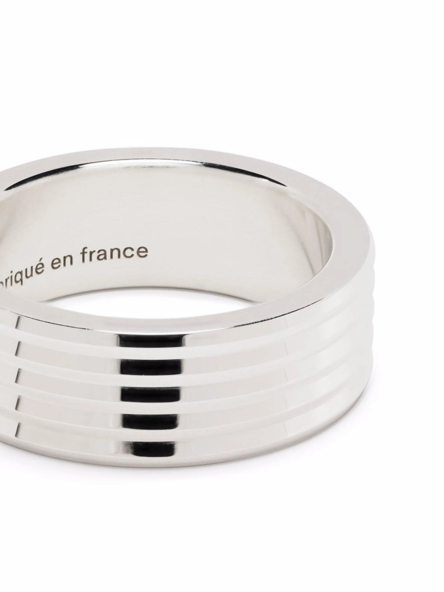 guilloché horizontal ribbon ring