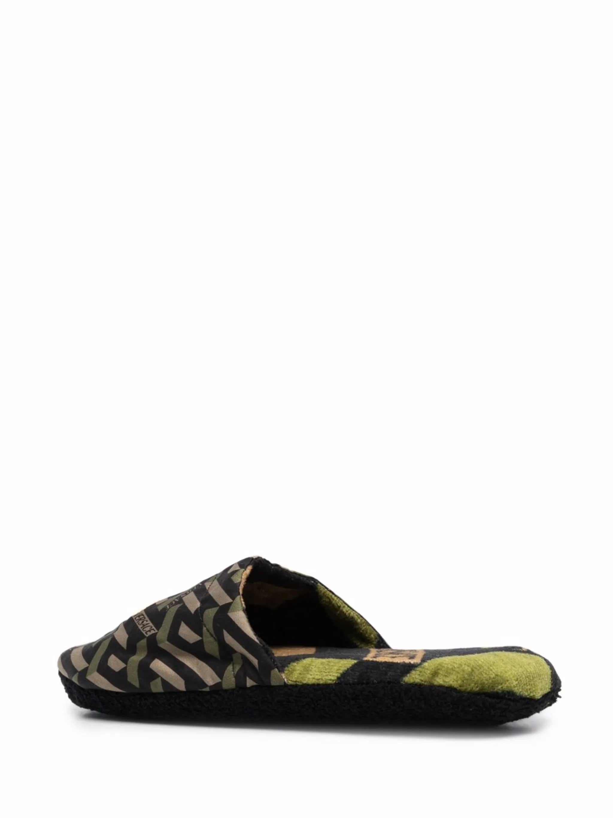logo embroidered slippers