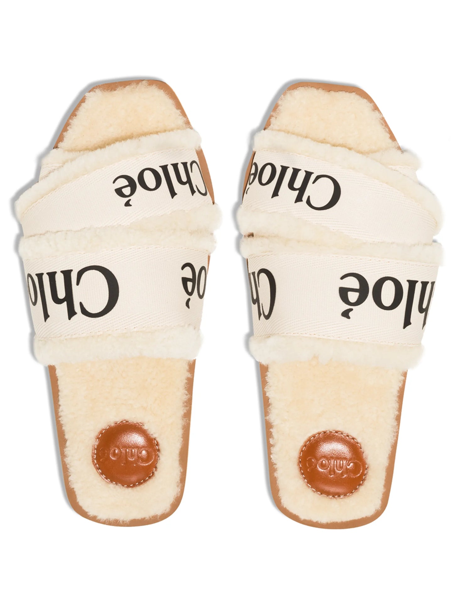 Woody logo-tape flat sandals