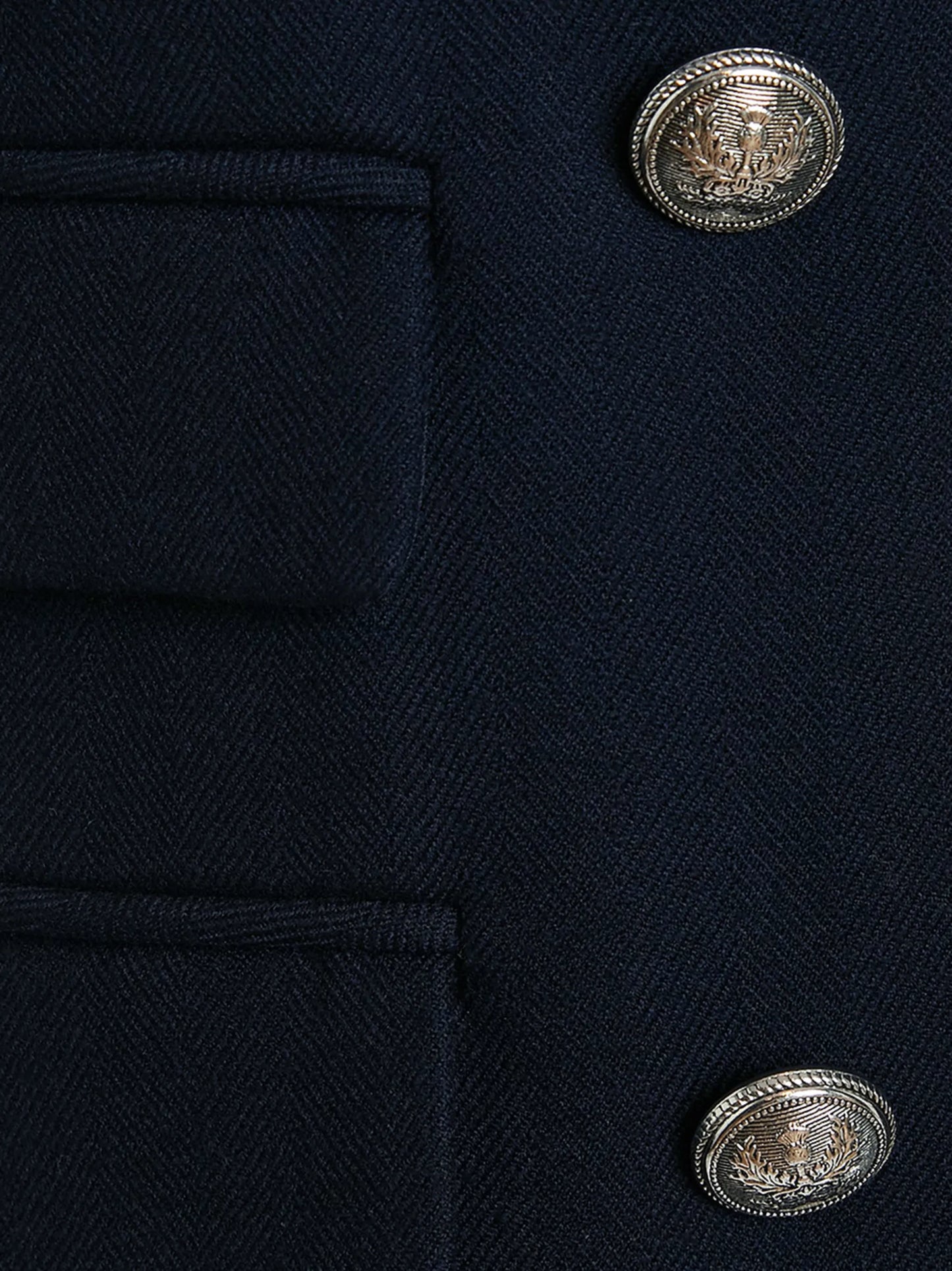 knitted double-breasted coat