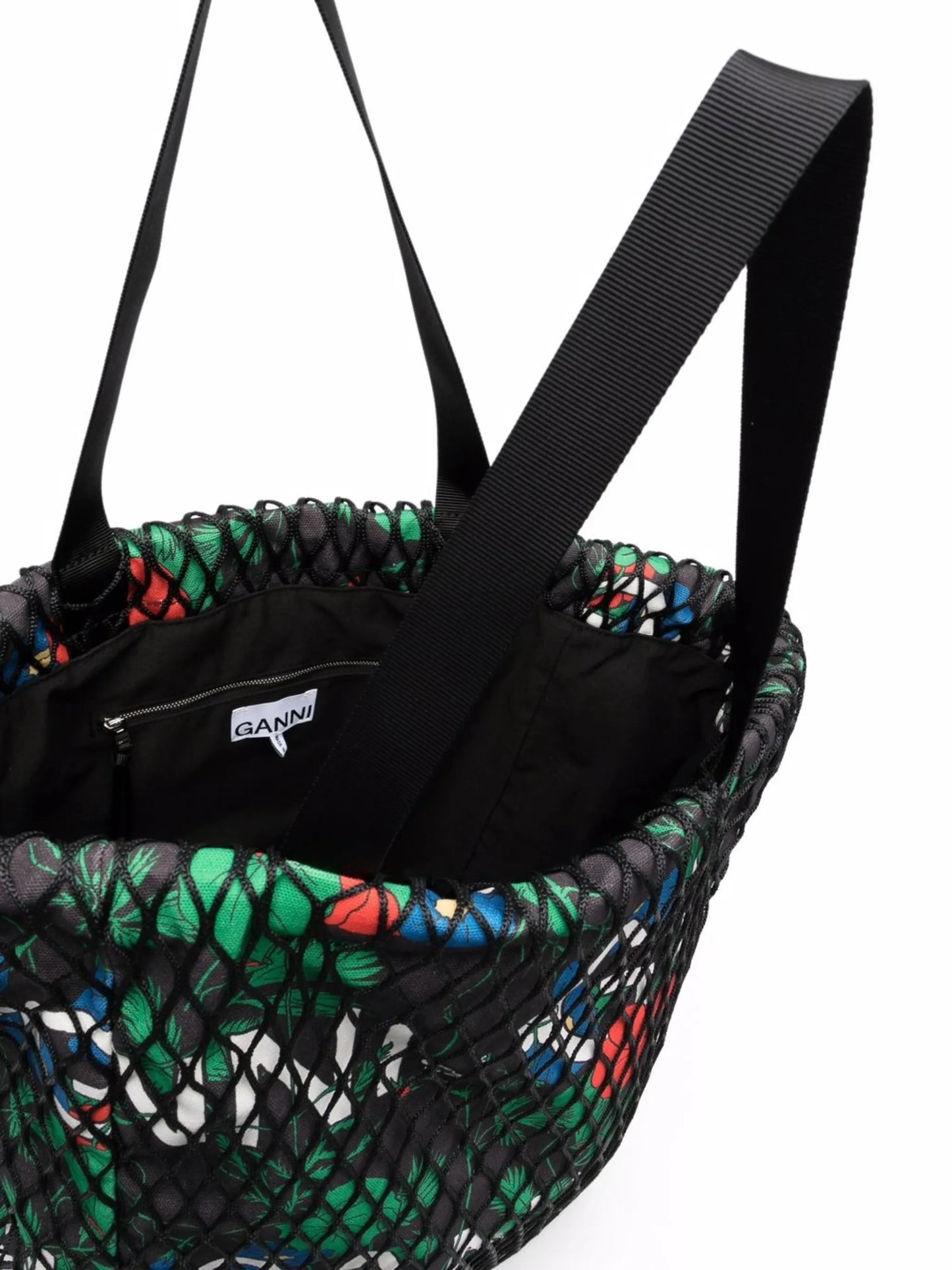 logo-print drawstring shoulder bag