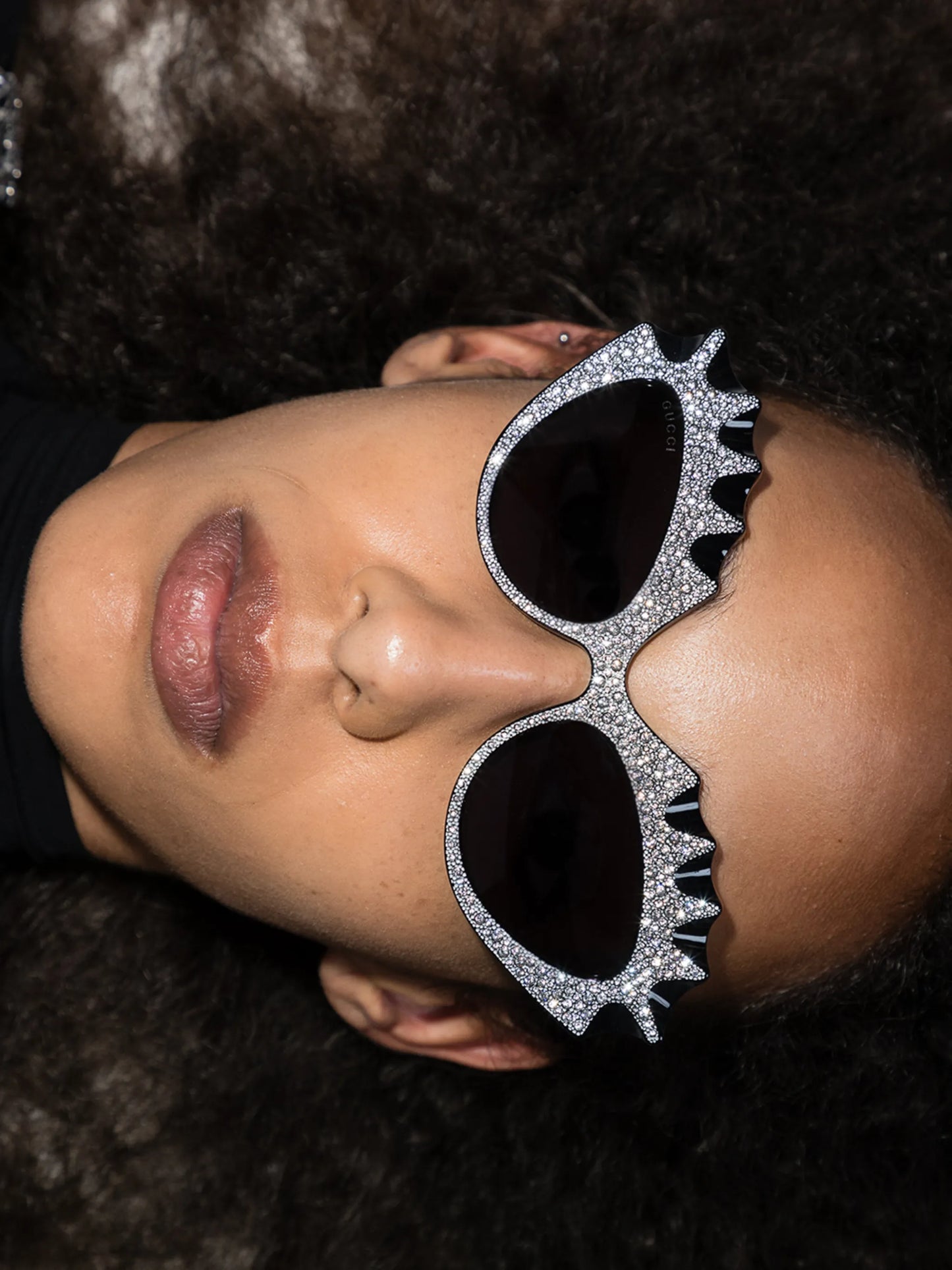 Interlocking G rhinestone-embellished cat-eye sunglasses