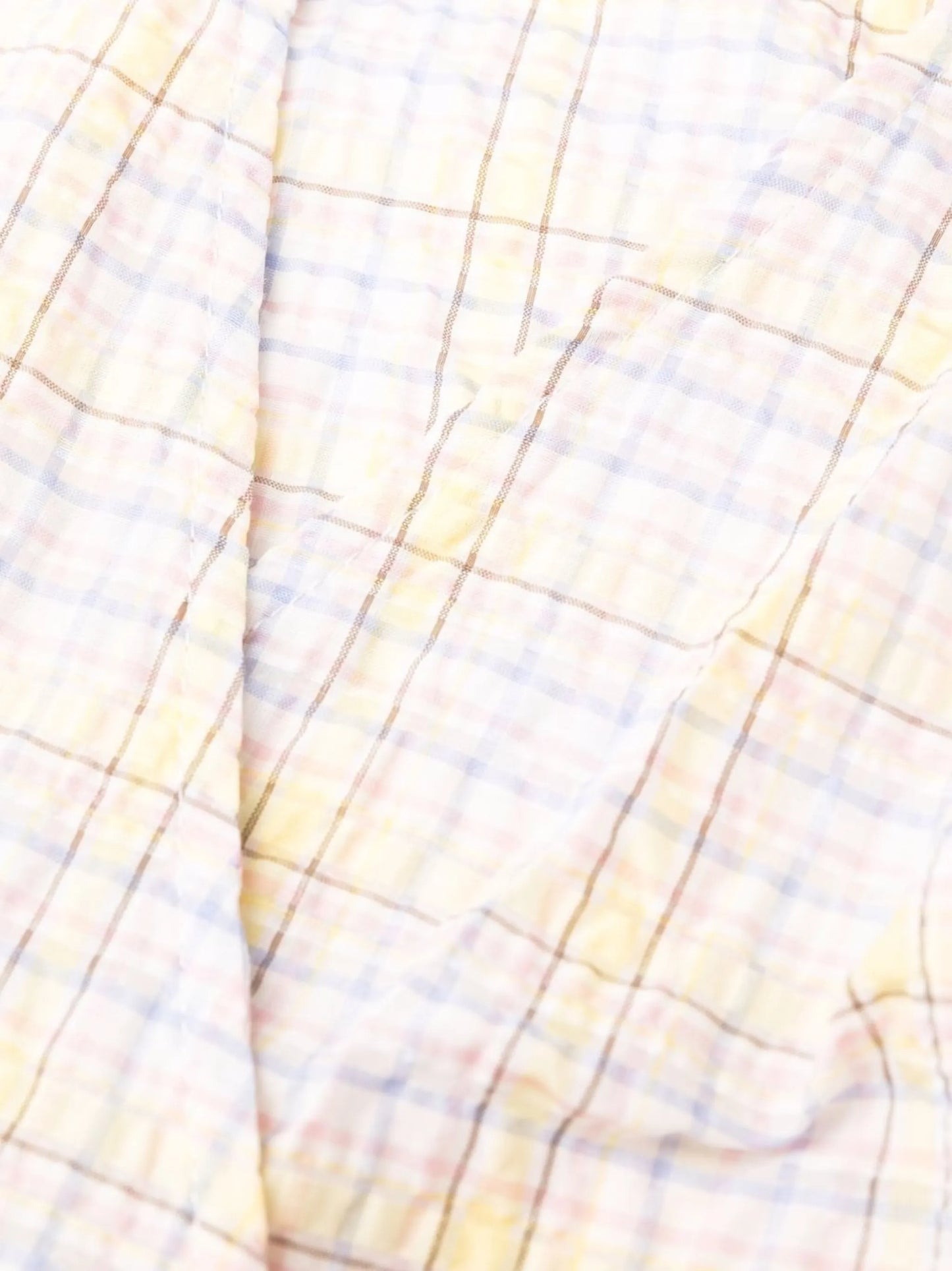 check-print wrap dress