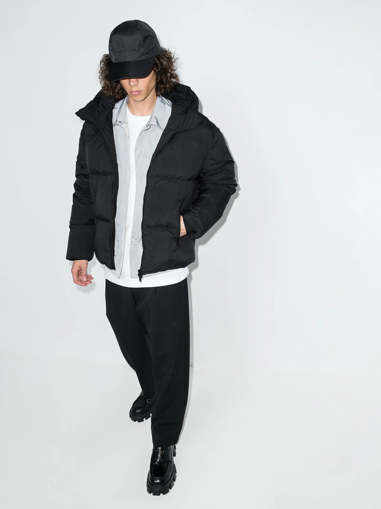 hooded puffer jacket