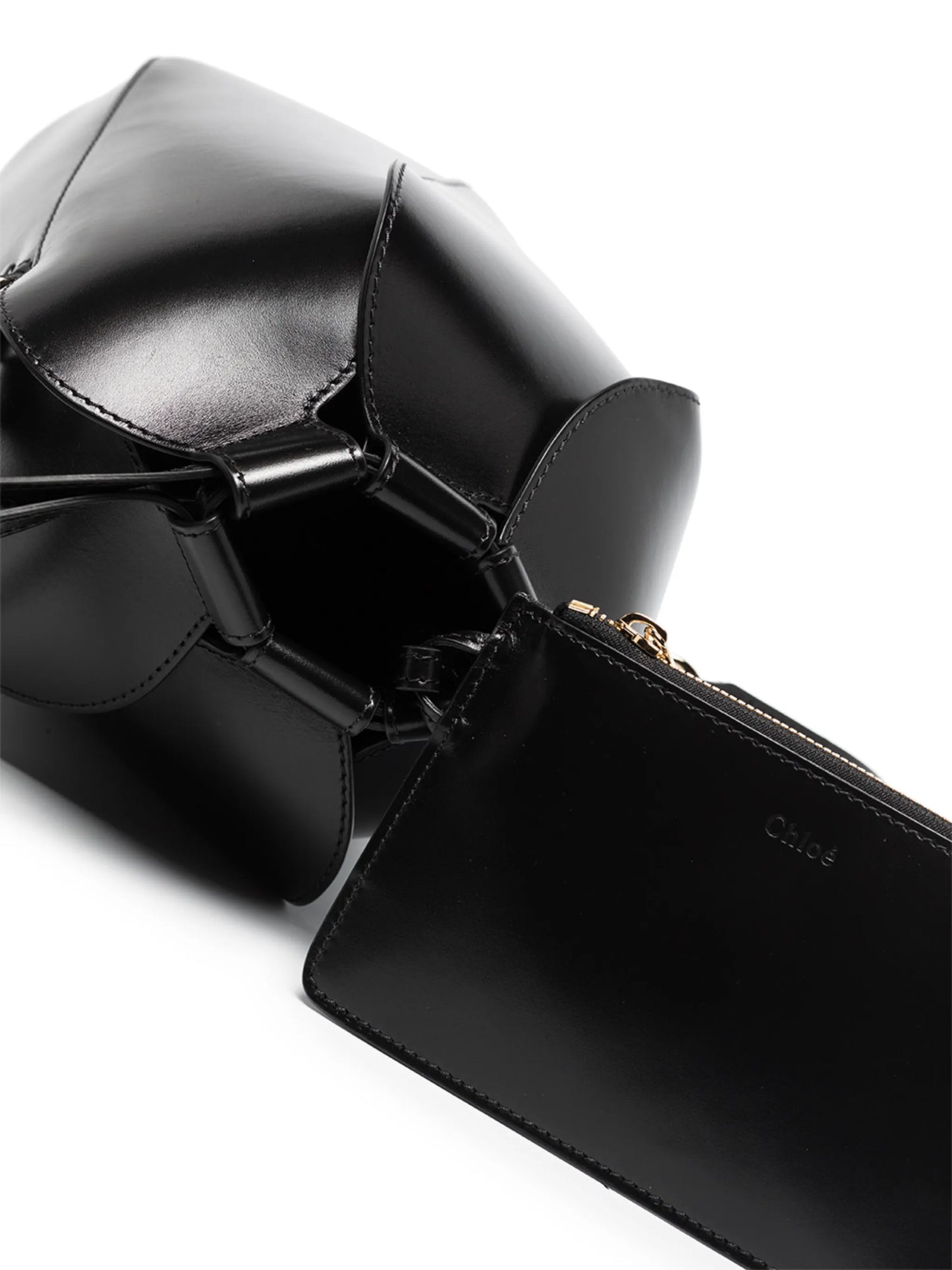 Tulip leather bucket bag