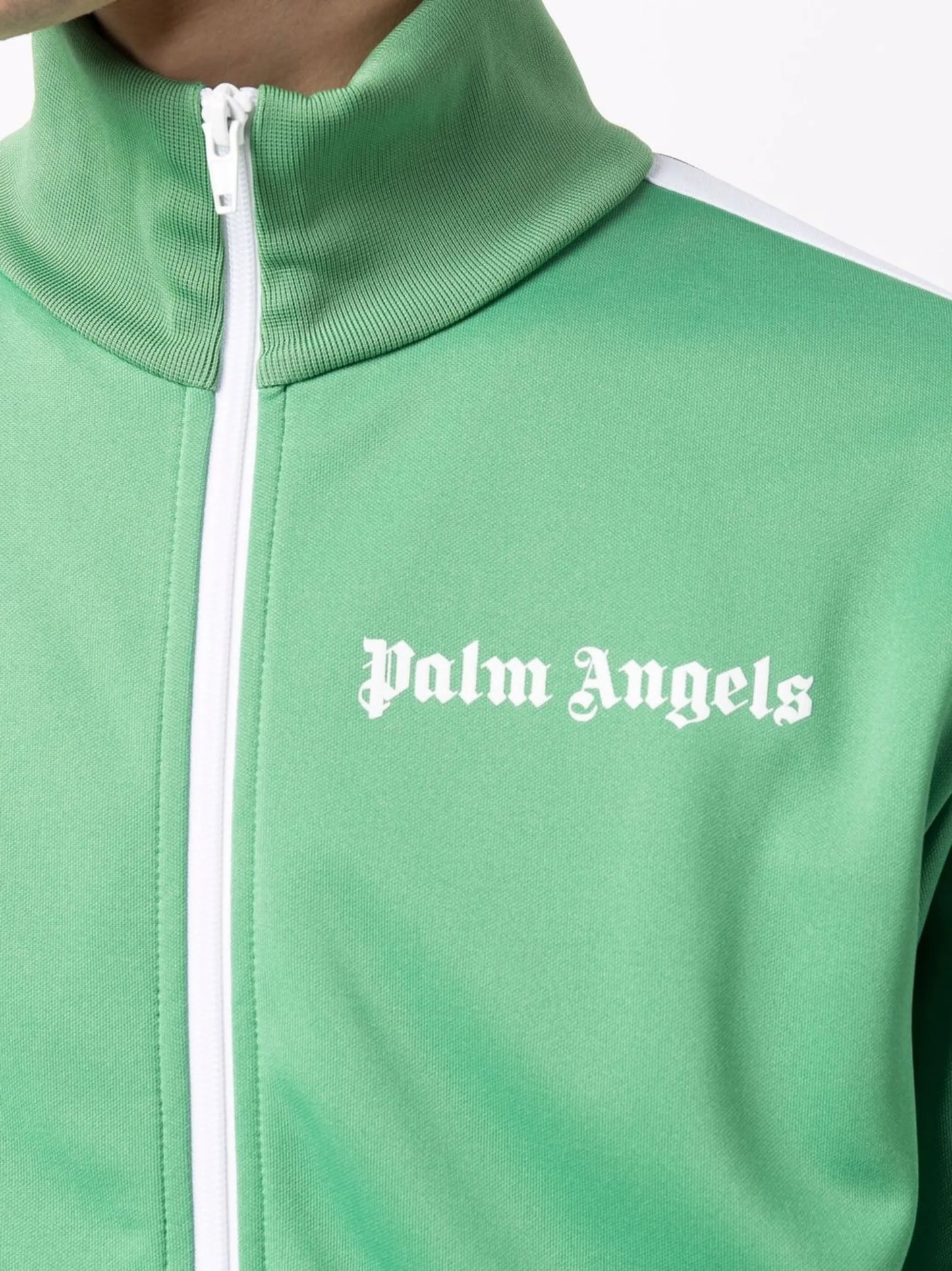 logo-print zip-front track jacket