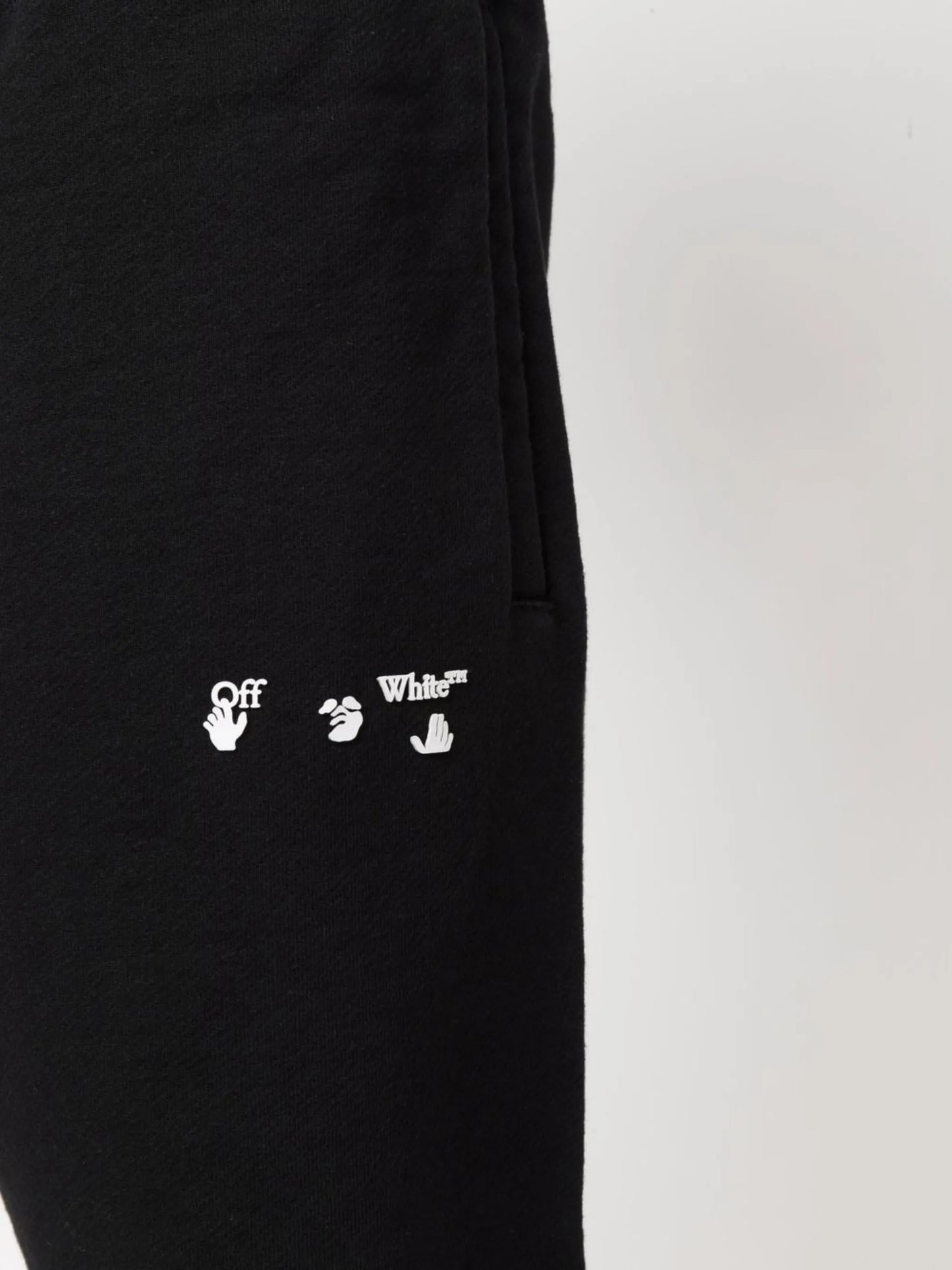 raw-cut hem track shorts