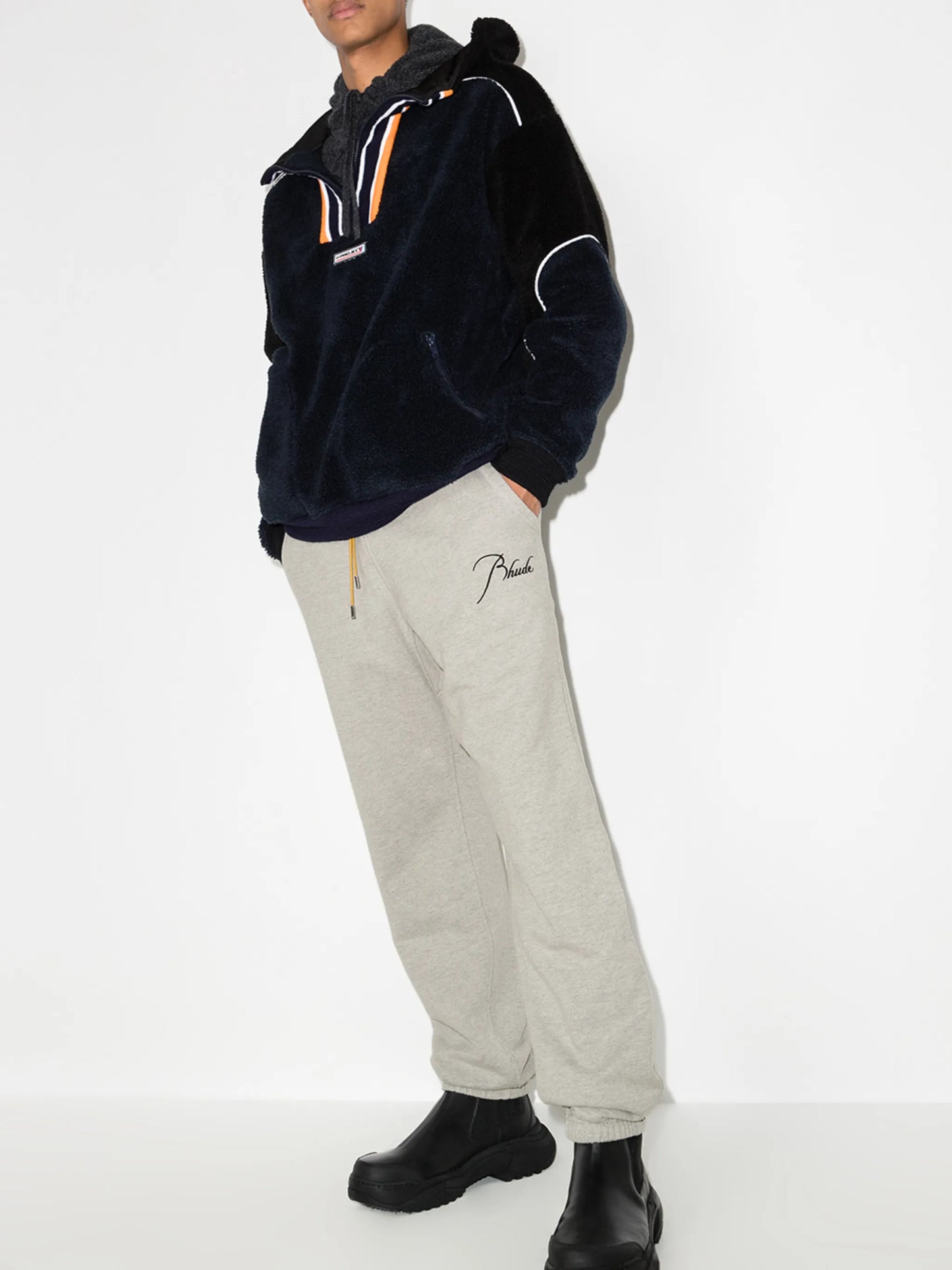 embroidered logo drawstring track pants
