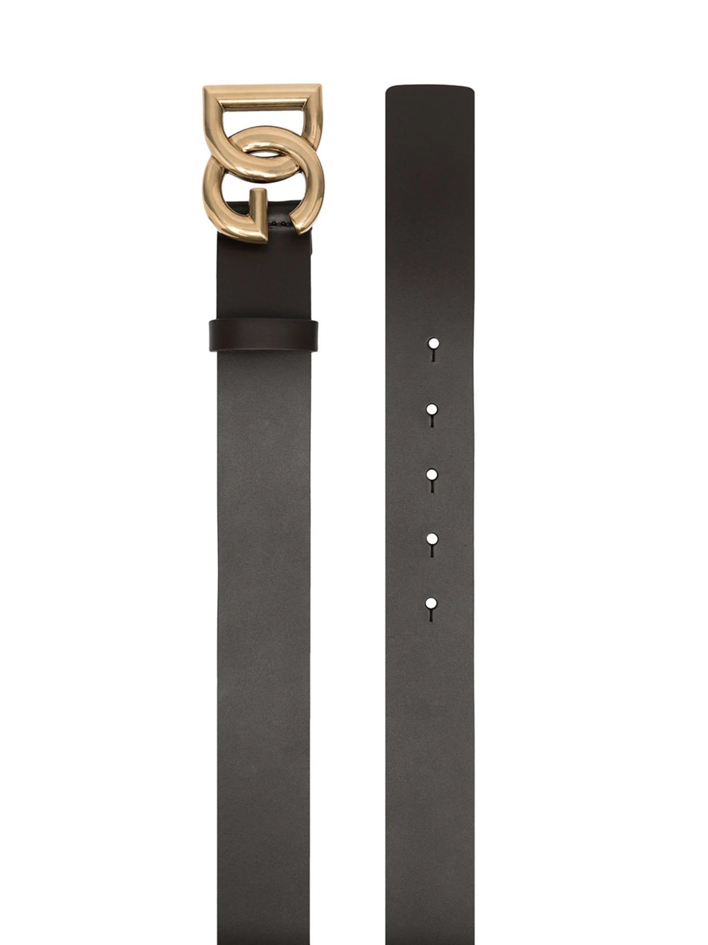 logo-buckle leather belt