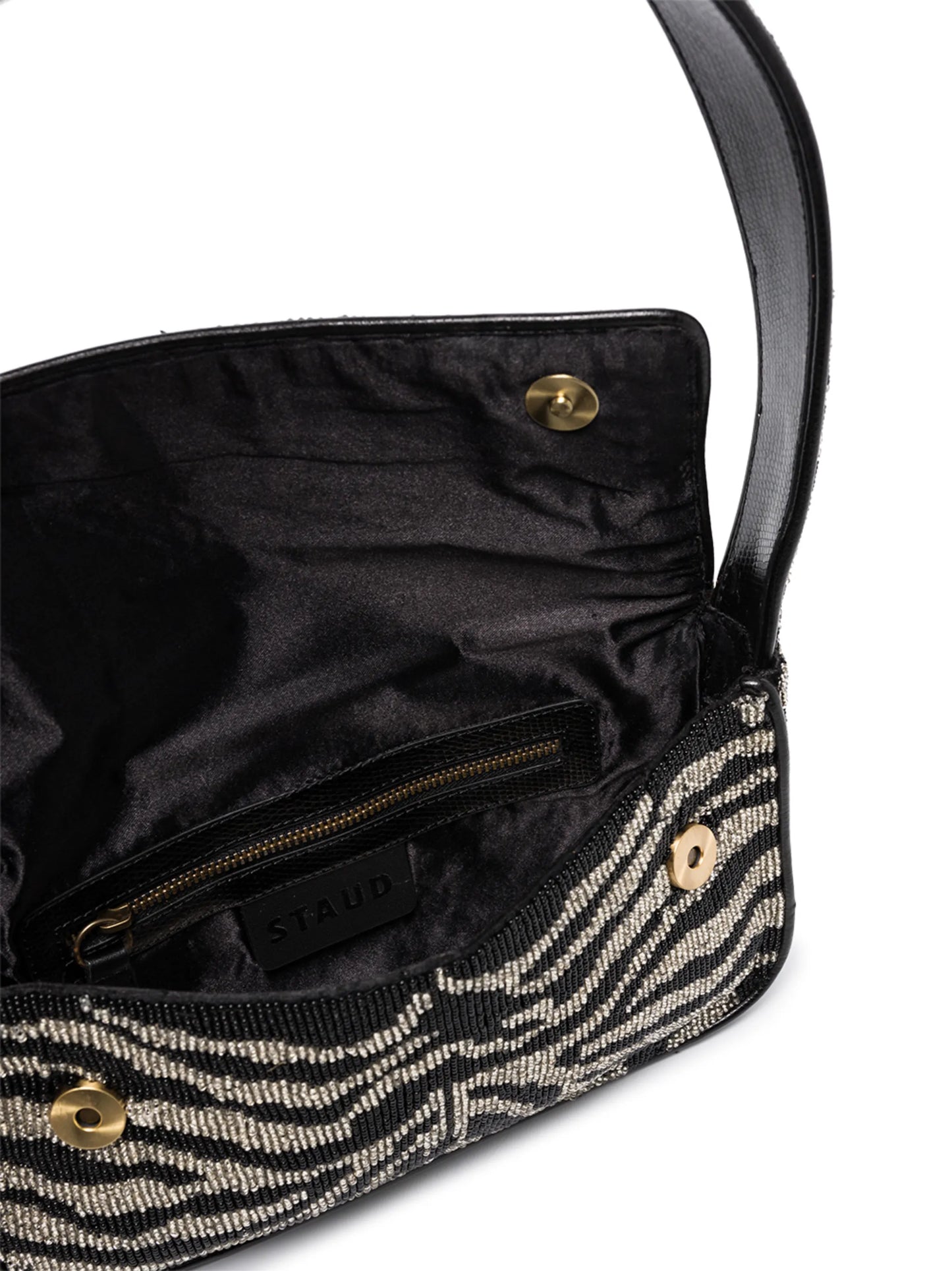 Tommy beaded-zebra pattern shoulder bag