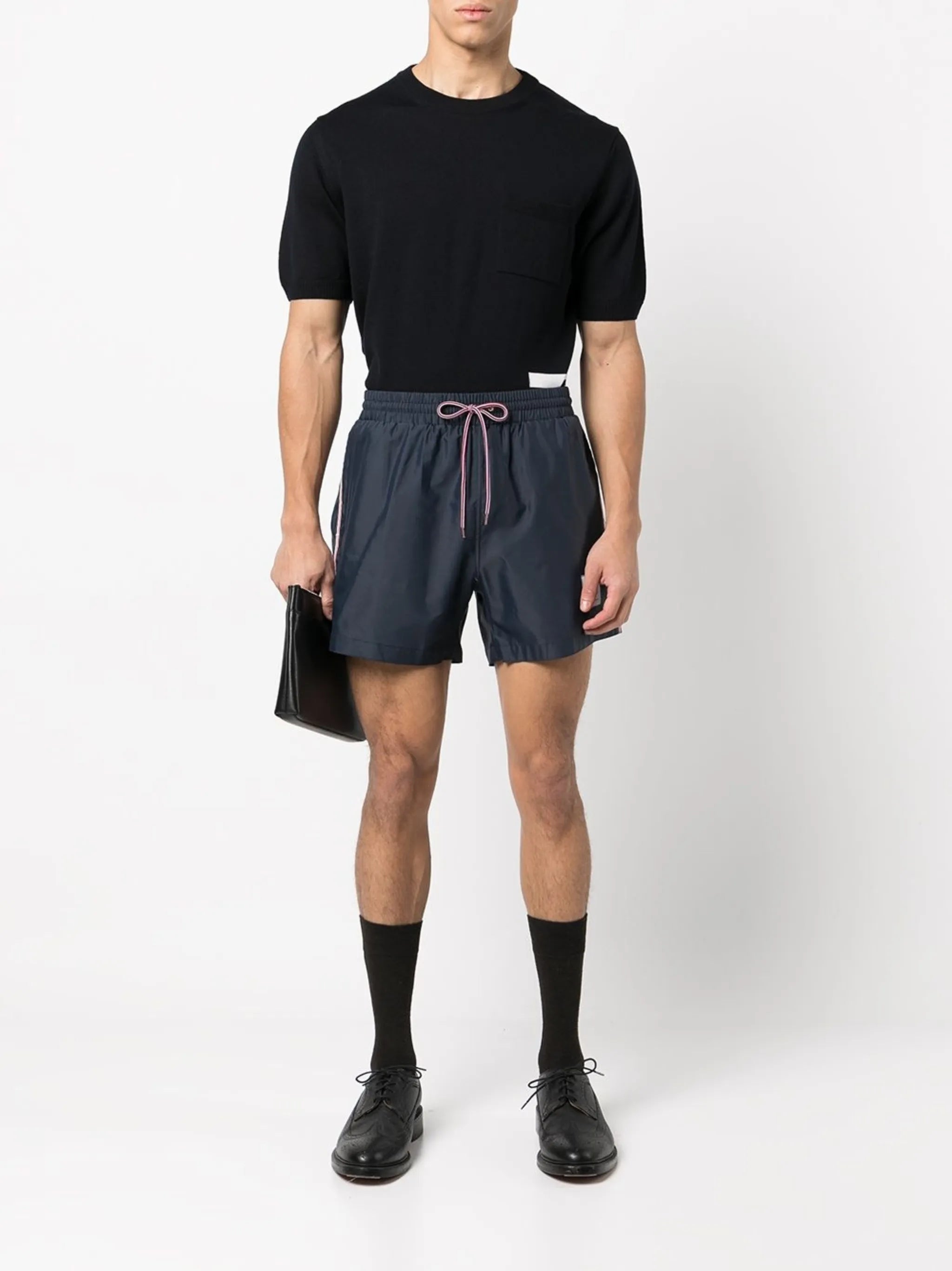 RWB-stripe swim shorts