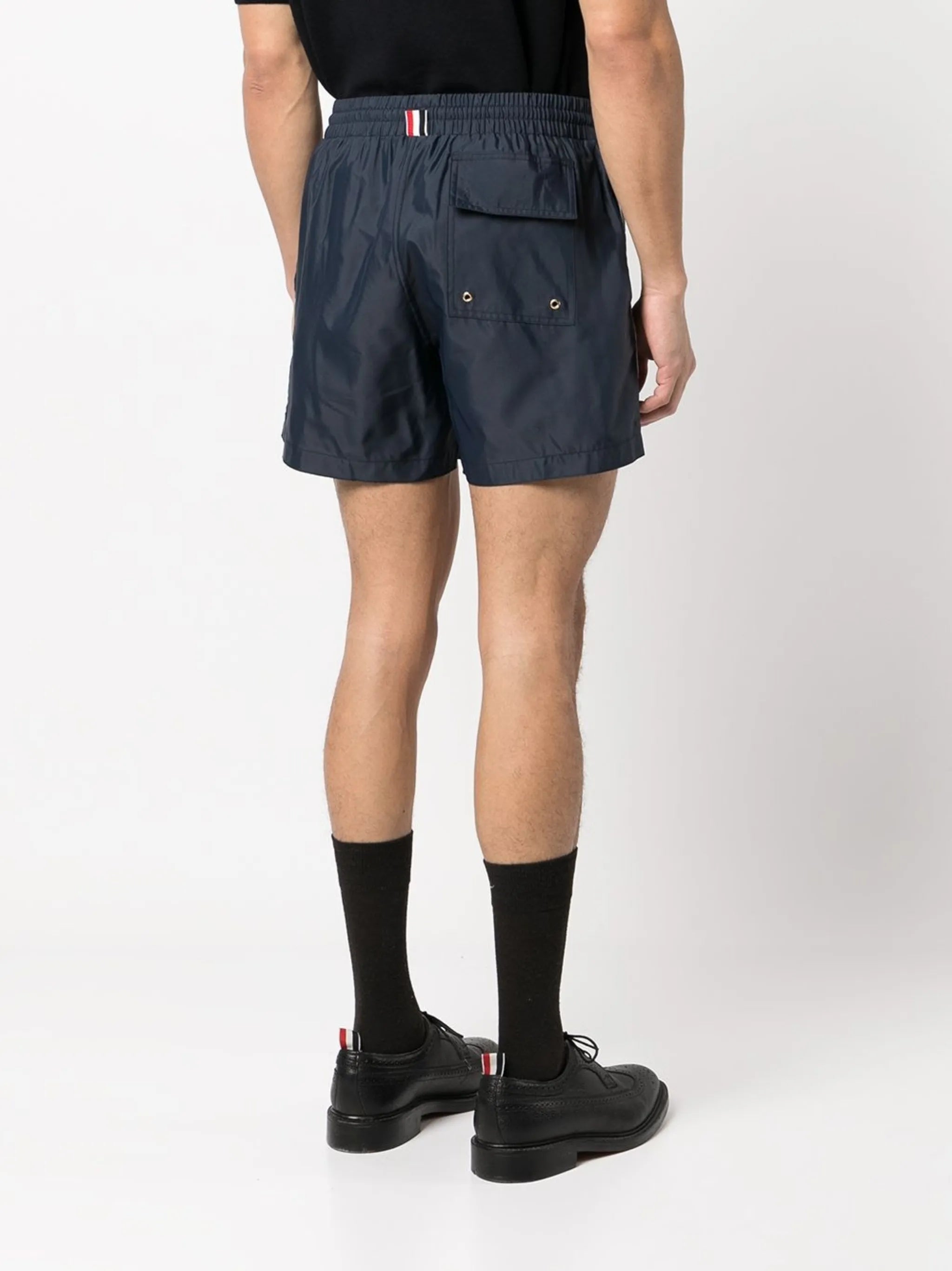RWB-stripe swim shorts