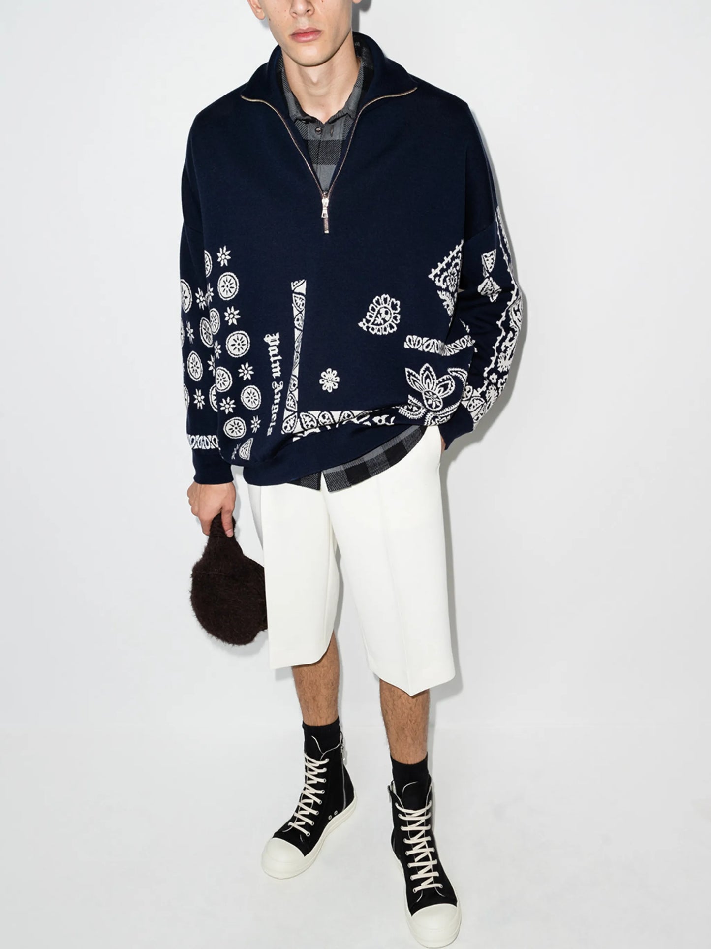 paisley-intarsia jumper
