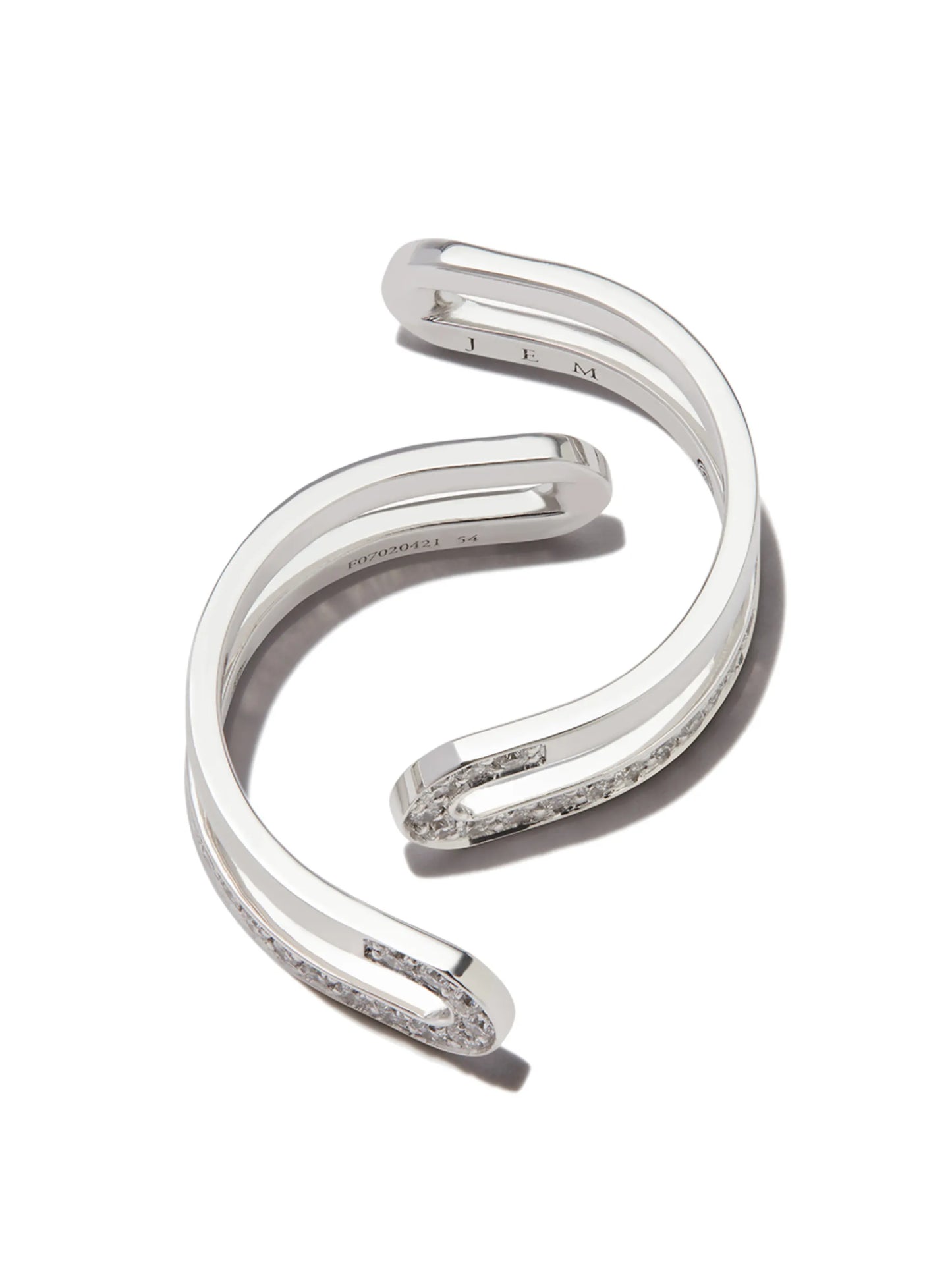 18kt white gold Étreintes diamond ring
